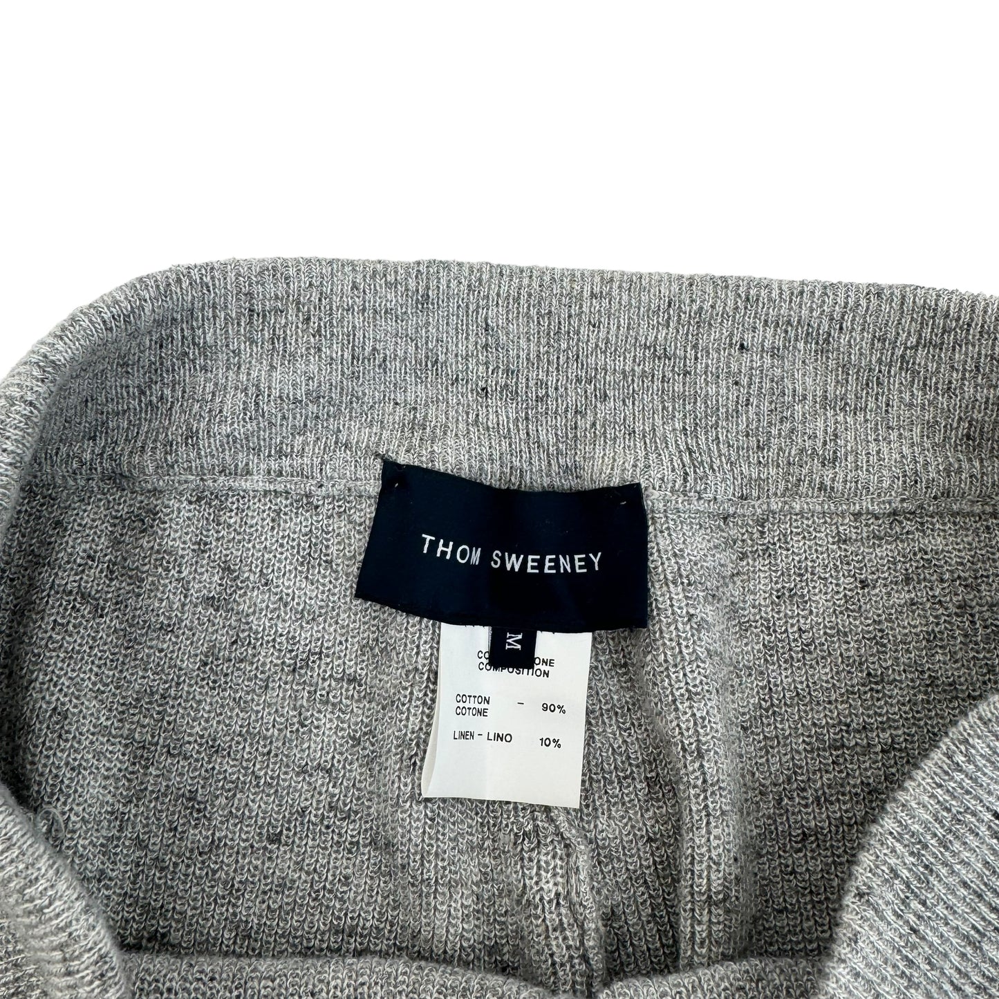 THOM SWEENEY COTTON KNIT DRAWSTRING SWEATPANTS GREY M