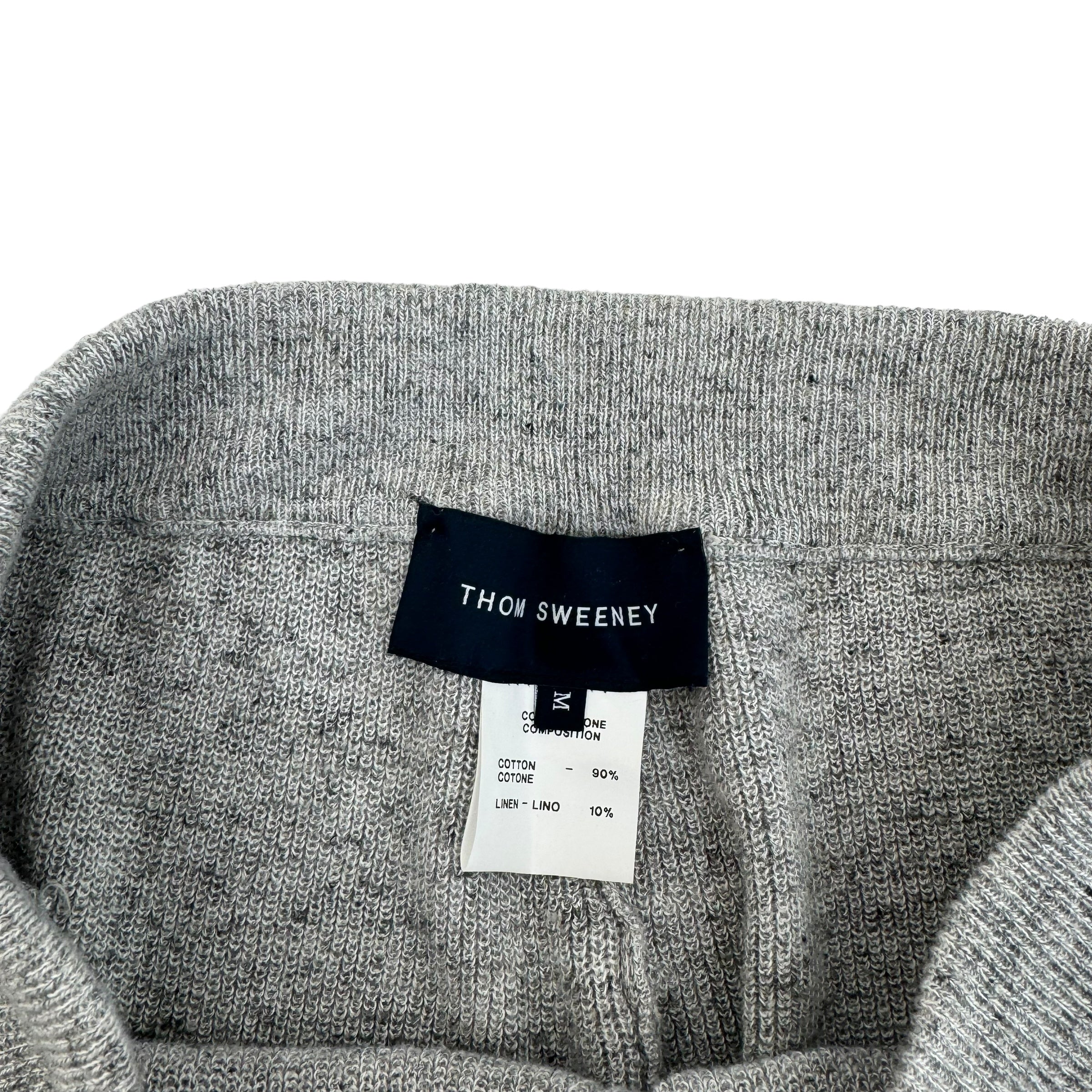 THOM SWEENEY COTTON KNIT DRAWSTRING SWEATPANTS GREY M