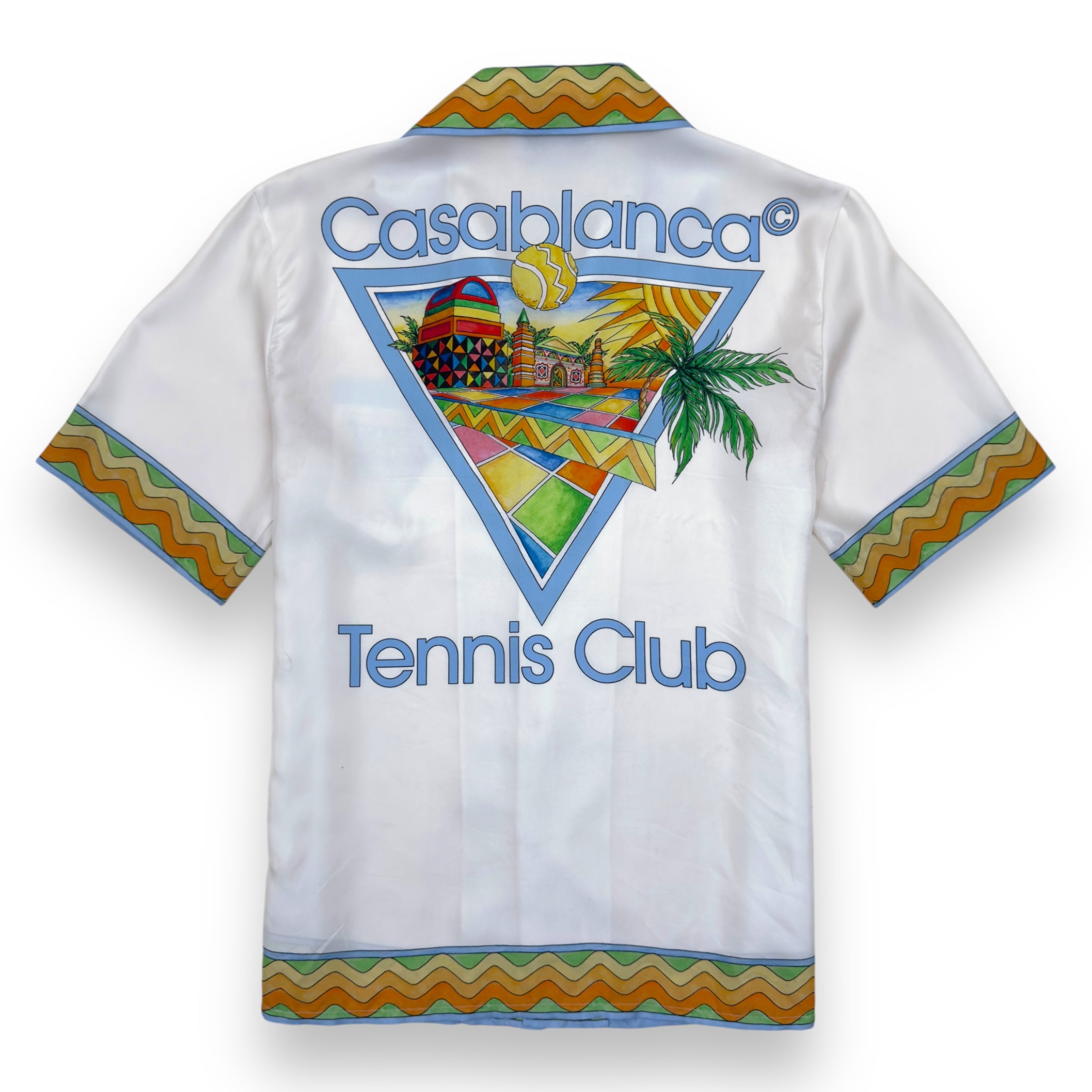 CASABLANCA AFRO CUBISM SILK SHIRT WHITE / MULTICOLOURED S