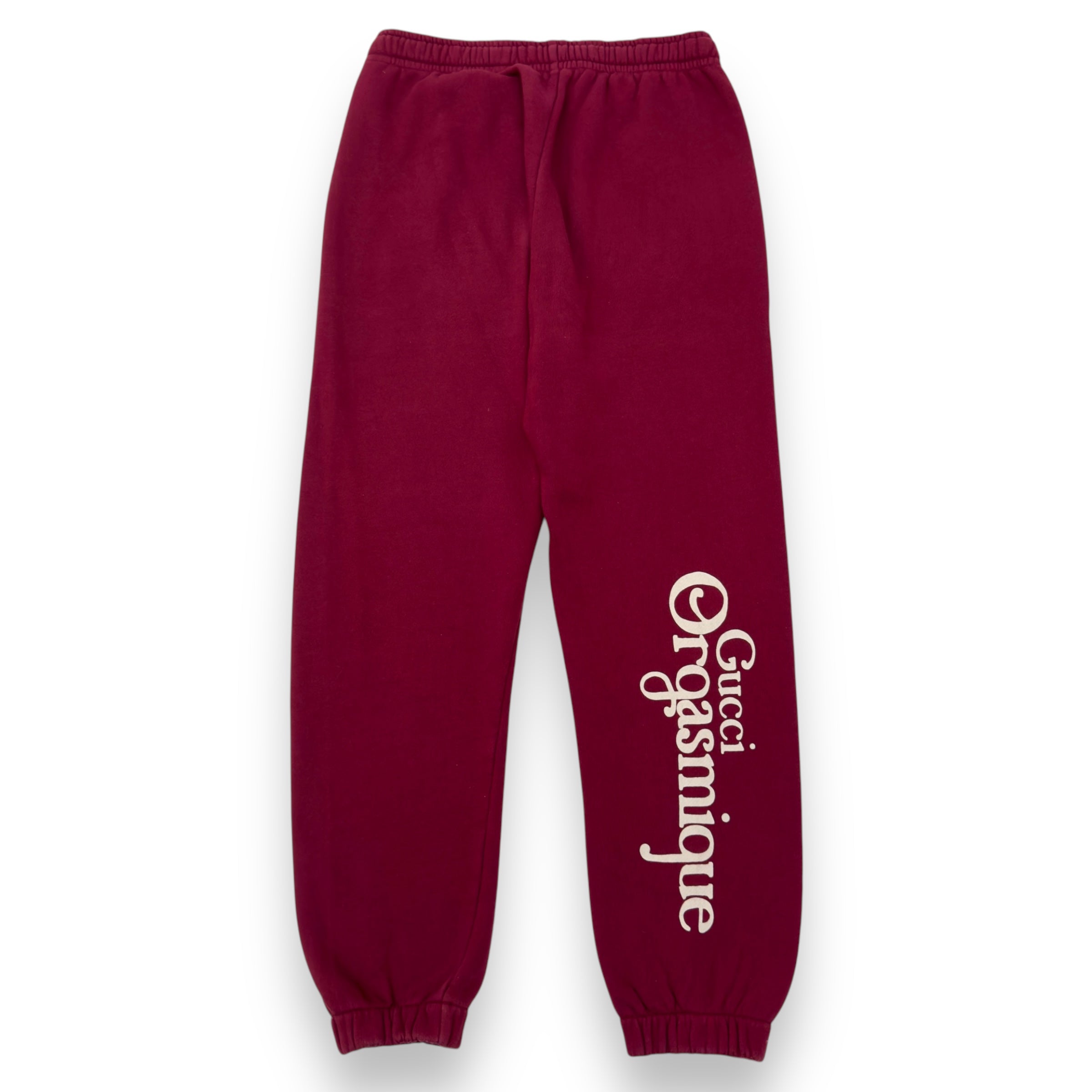 GUCCI 'ORGASMIQUE' JOGGERS BURGUNDY / WHITE L