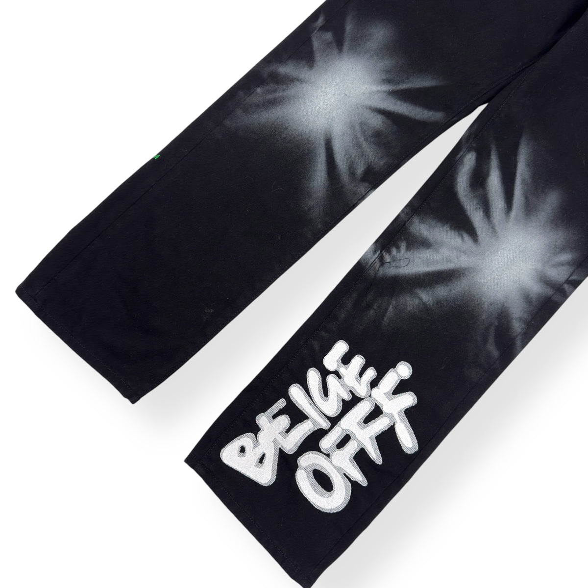 OFF-WHITE X EV BRAVADO 5 POCKET DENIM JEANS BLACK W34”