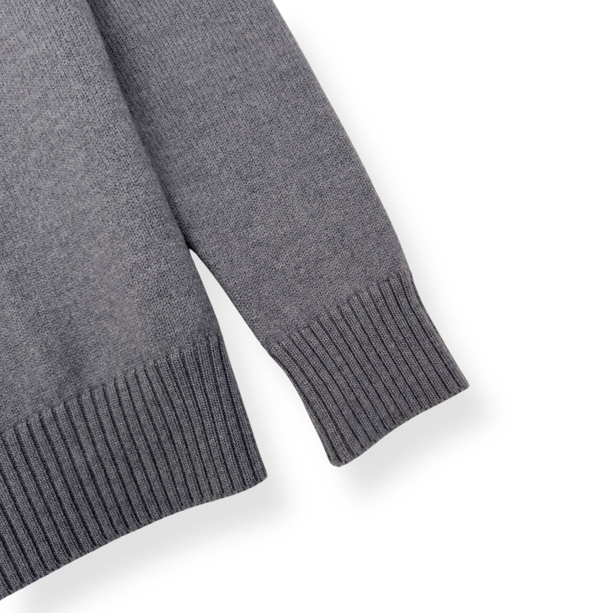 AMI PARIS AMI DE COEUR WOOL SWEATER GREY / BLACK M