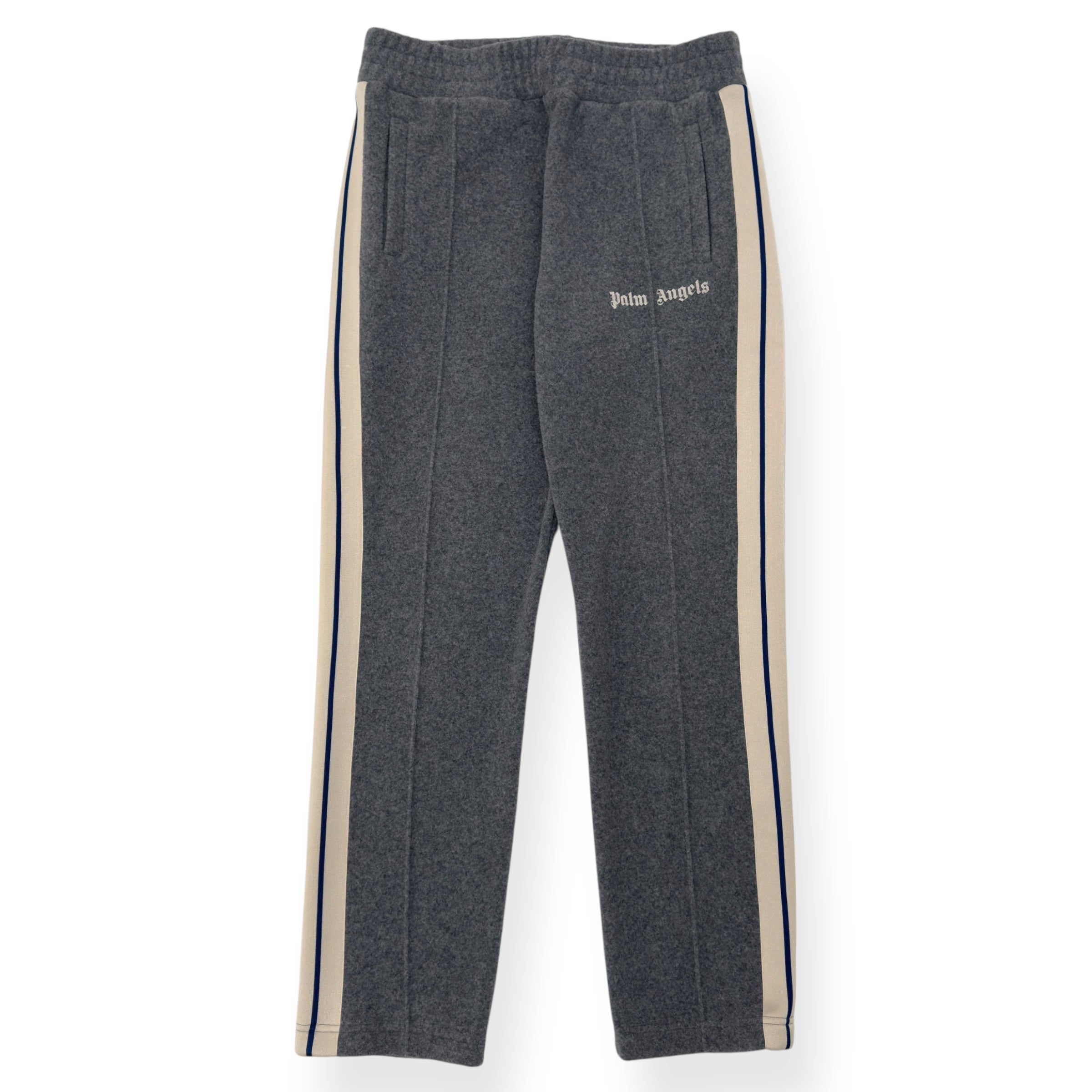 PALM ANGELS WOOL STRAIGHT TROUSERS GREY L