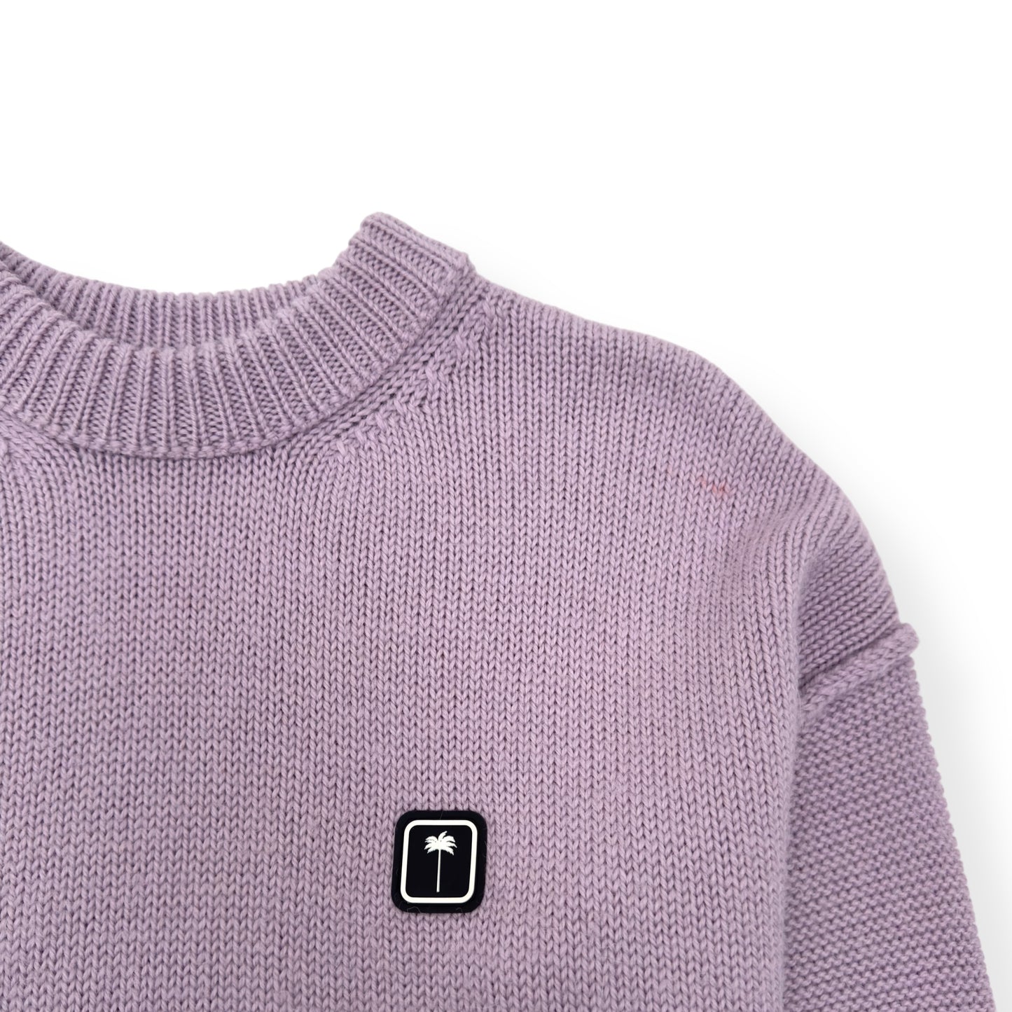 PALM ANGELS OVERSIZED WOOL CREWNECK SWEATER PINK XS