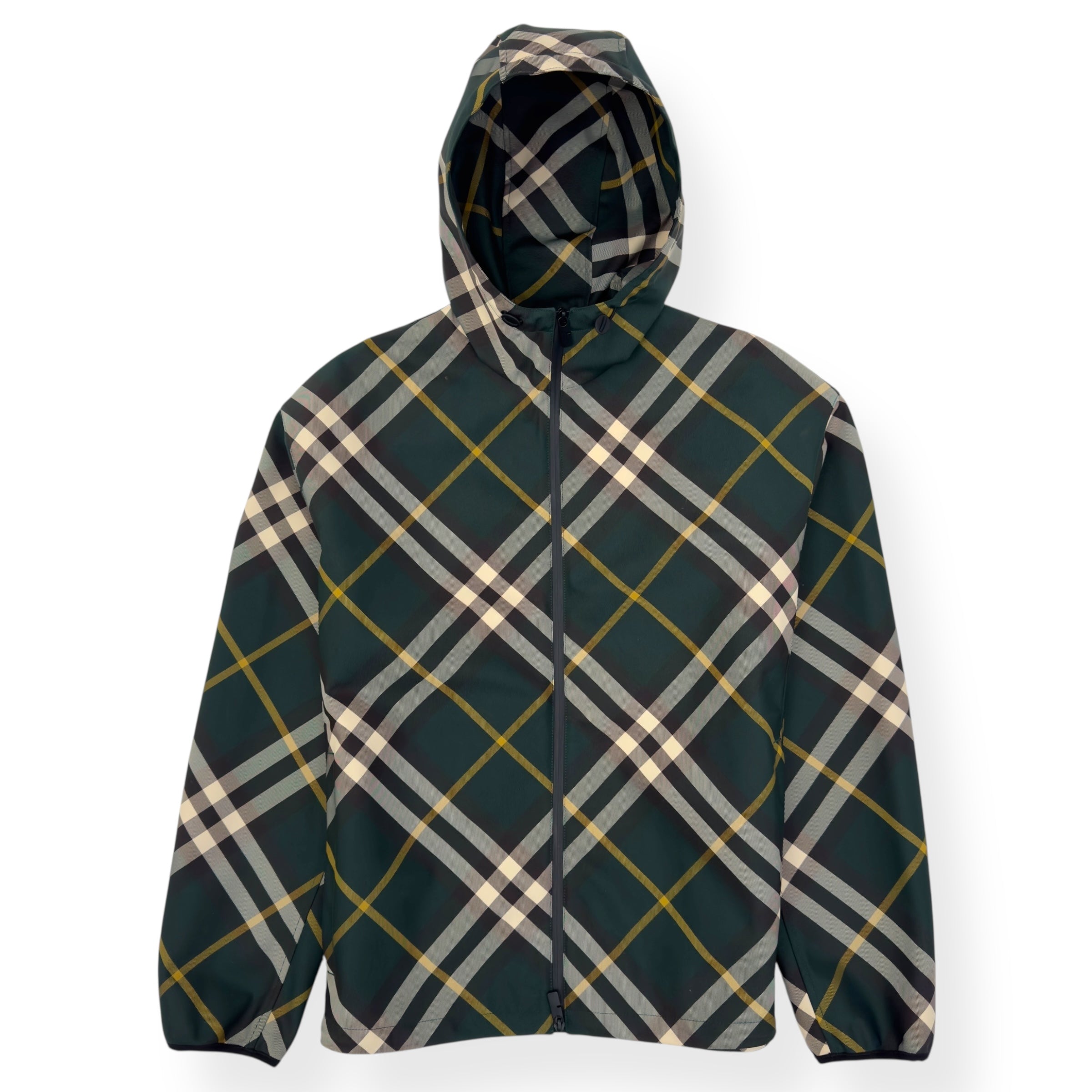 BURBERRY CHECK PRINTED JACKET GREEN L