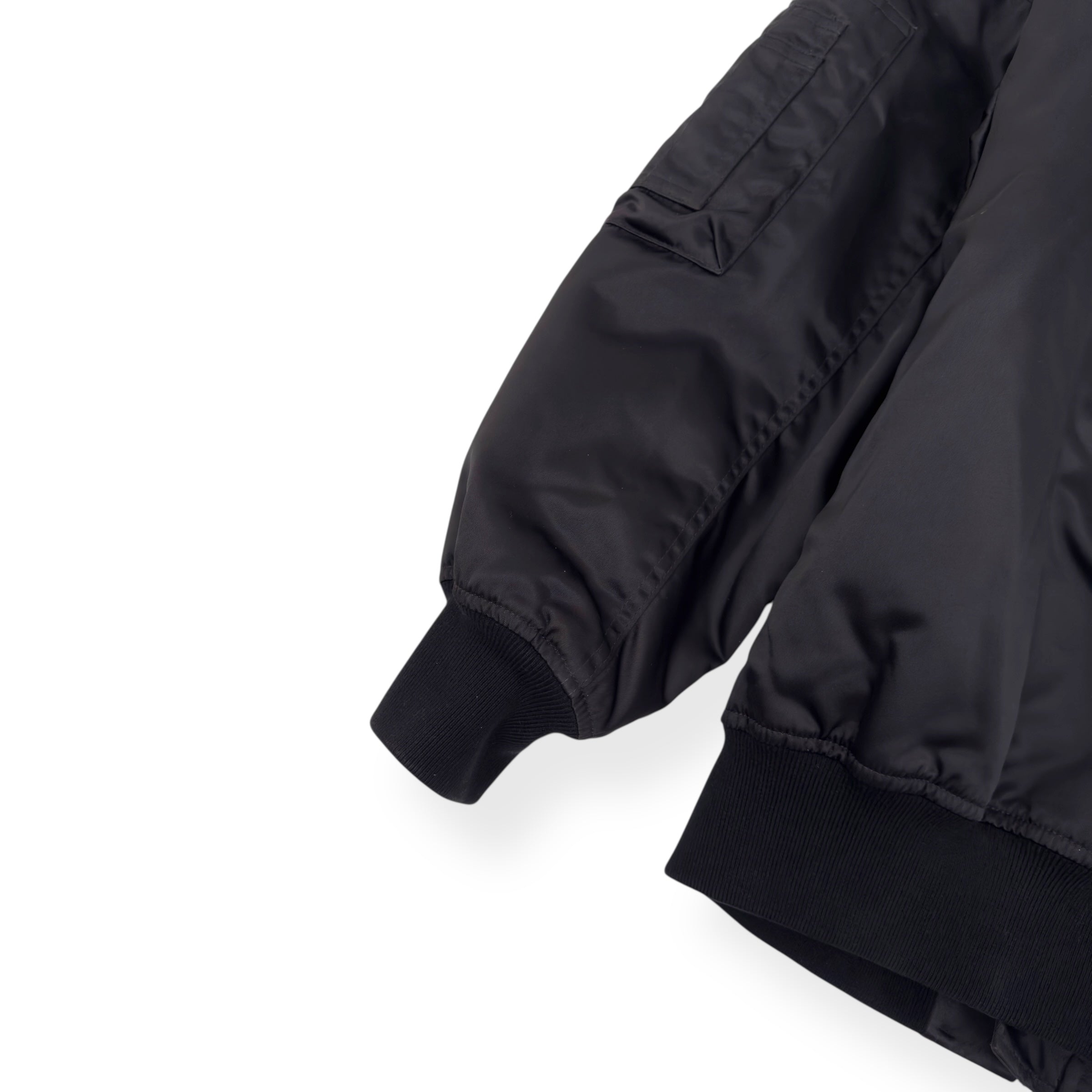 PALM ANGELS OVERSIZED ZIP UP BOMBER JACKET BLACK XS