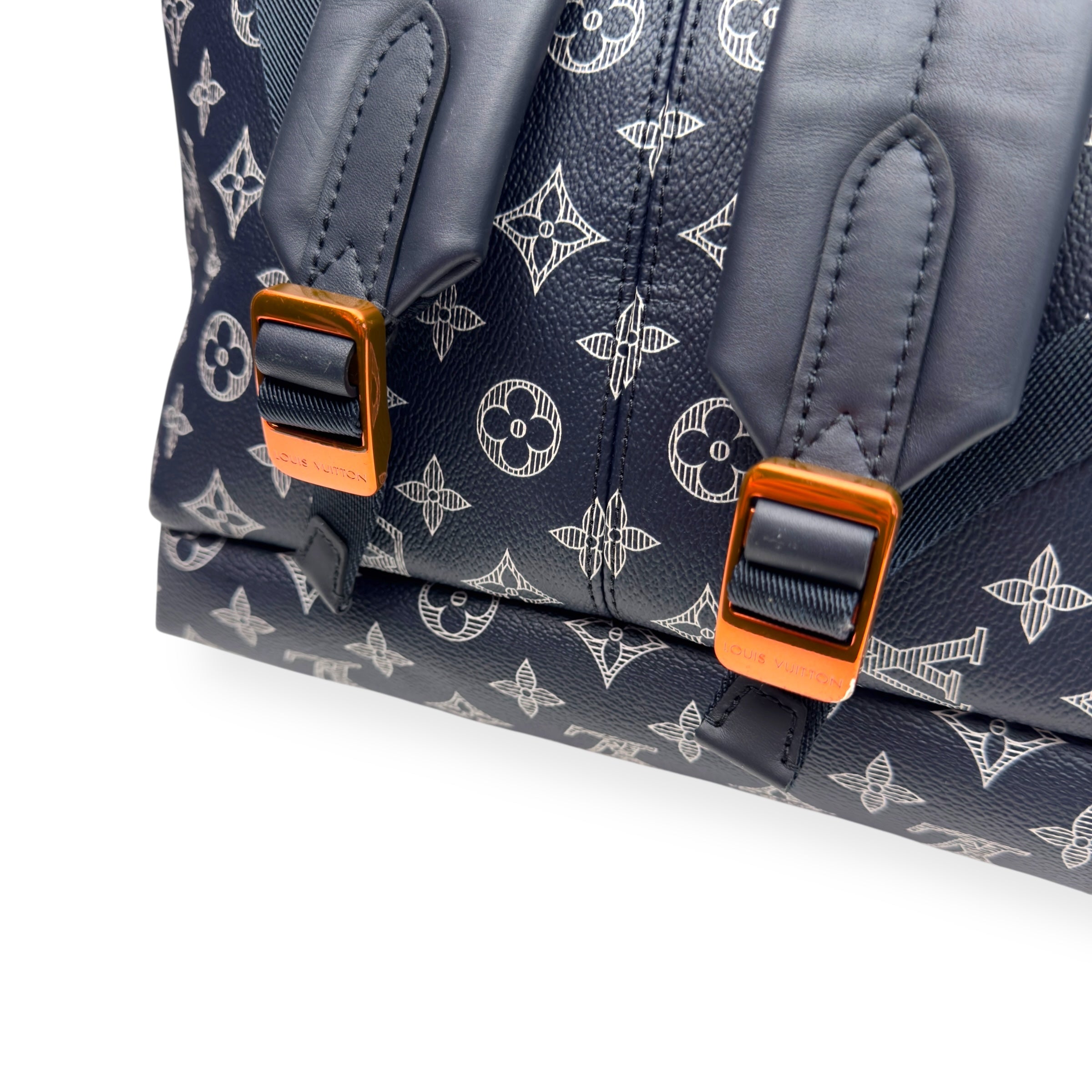 LOUIS VUITTON MONOGRAM UPSIDE DOWN APOLLO BACKPACK BLUE / RED PM