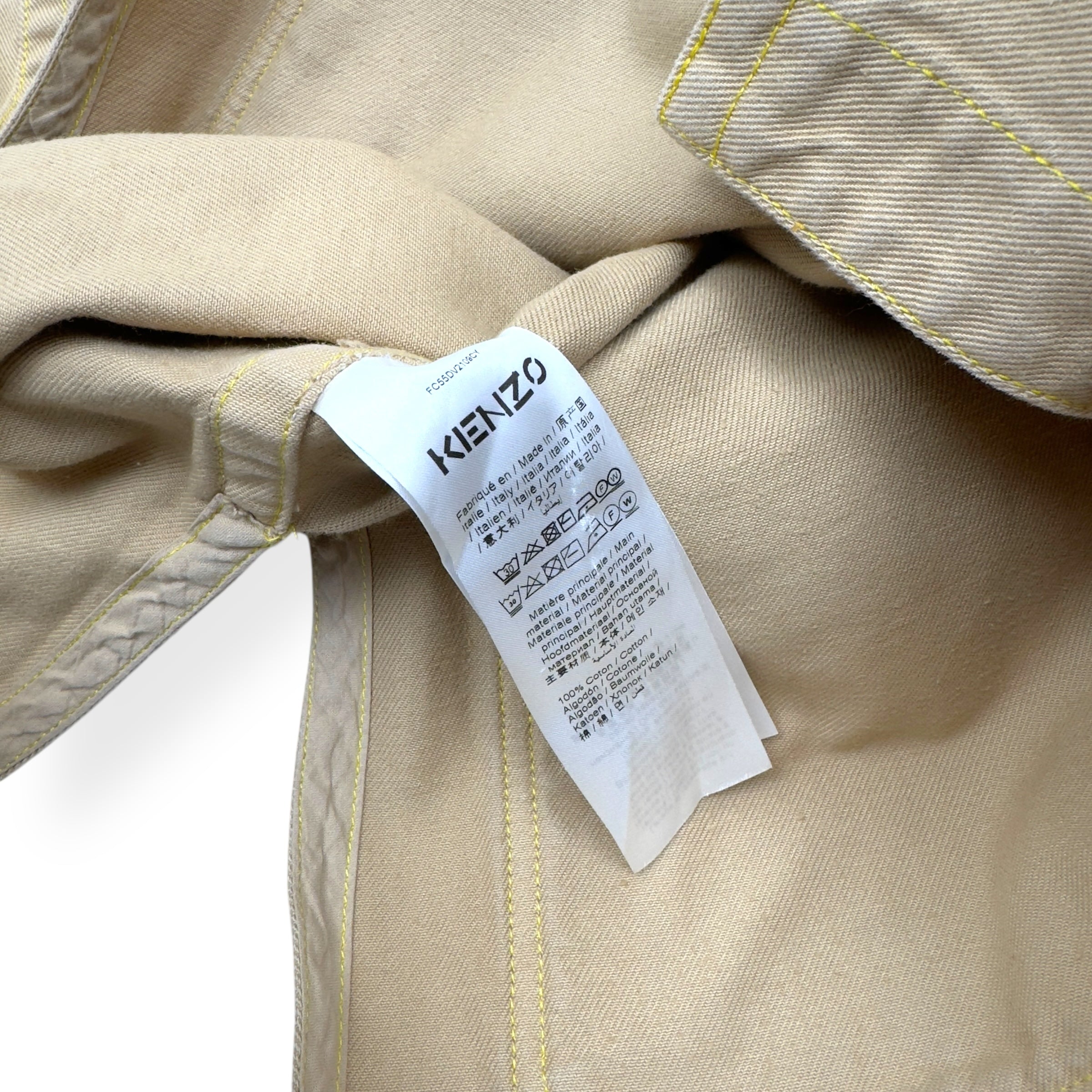 KENZO PARIS OVERSIZED DENIM OVER SHIRT SAND M