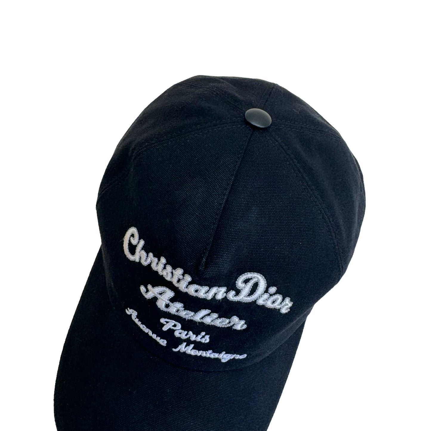 CHRISTIAN DIOR EMBROIDERED BASEBALL CAP BLACK L