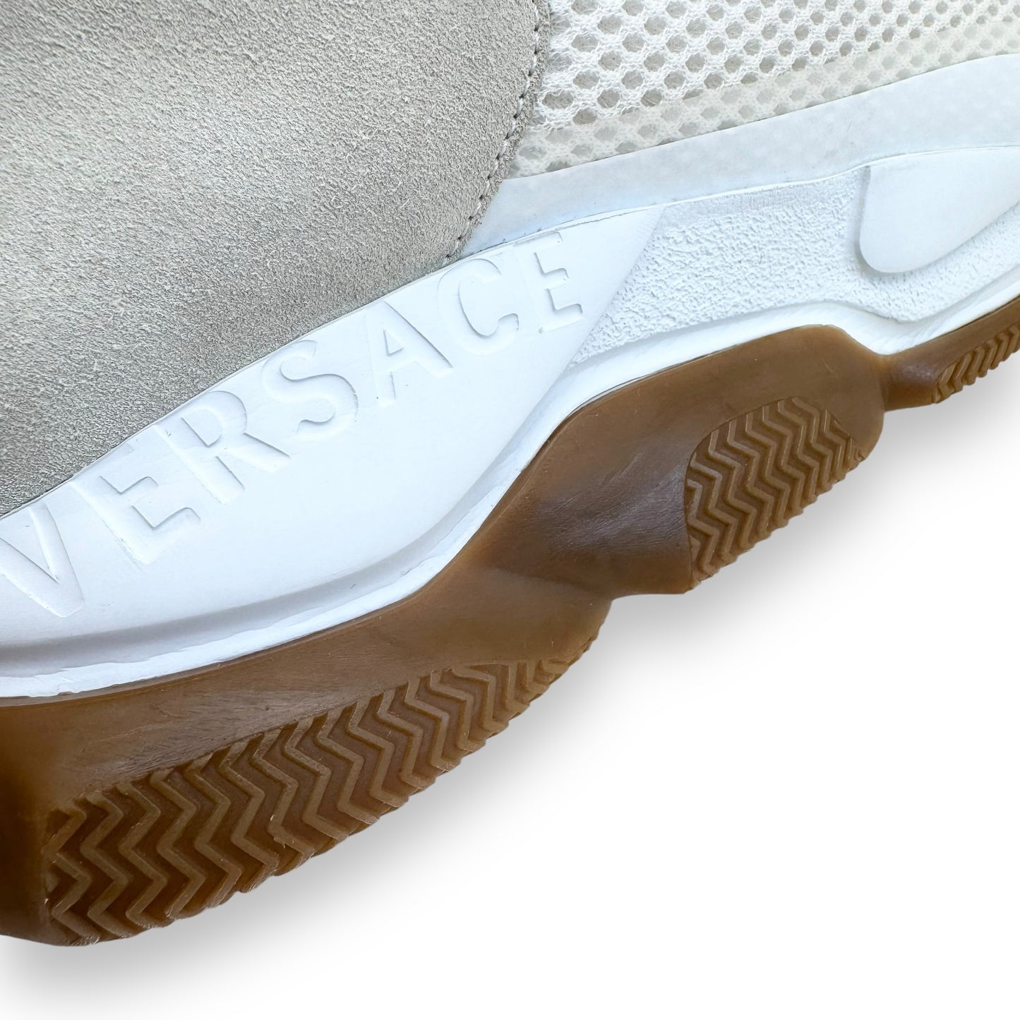 VERSACE CHAIN REACT SNEAKER WHITE UK12