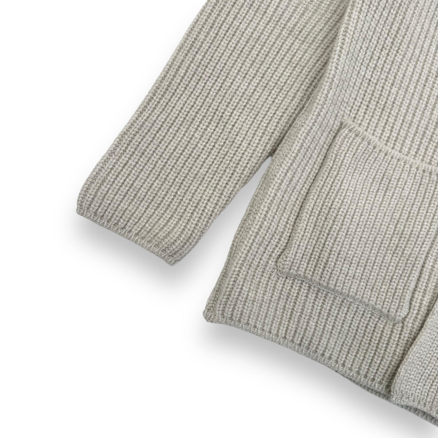 THOM SWEENEY SINGLE BREASTED WOOL / CASHMERE SHAWL CARDIGAN CREAM L