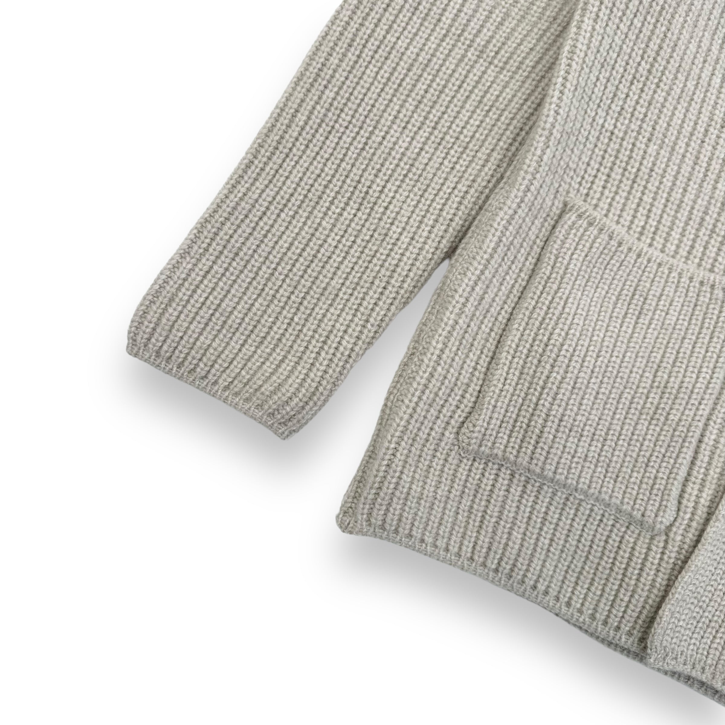 THOM SWEENEY SINGLE BREASTED WOOL / CASHMERE SHAWL CARDIGAN CREAM L