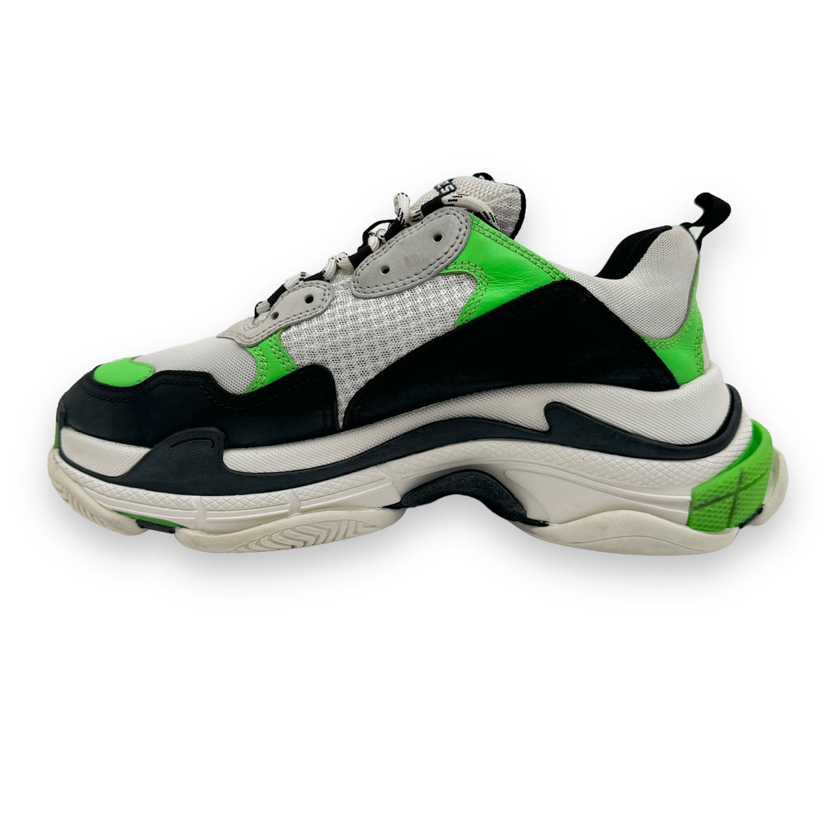 BALENCIAGA TRIPLE S SNEAKER BLACK / GREEN / WHITE UK8