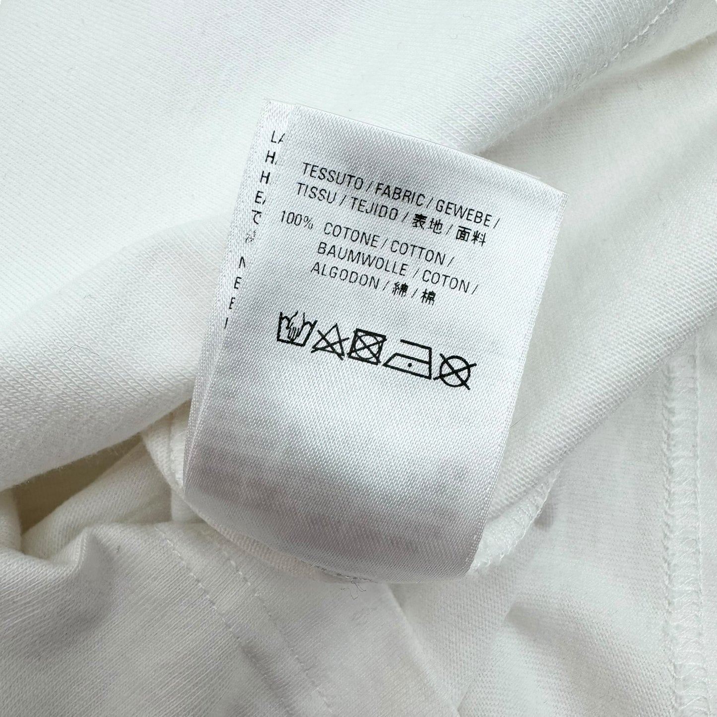 BALENCIAGA BIO-LOGO PRINT COTTON T-SHIRT WHITE / GREEN M