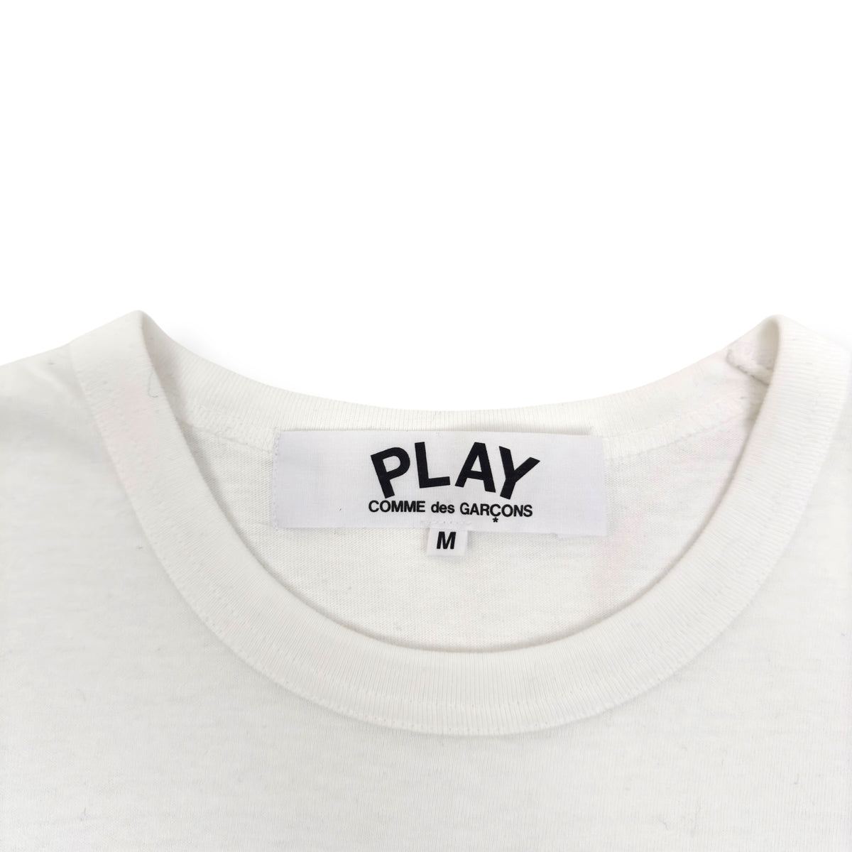 CDG PLAY LONG SLEEVE T-SHIRT WHITE M