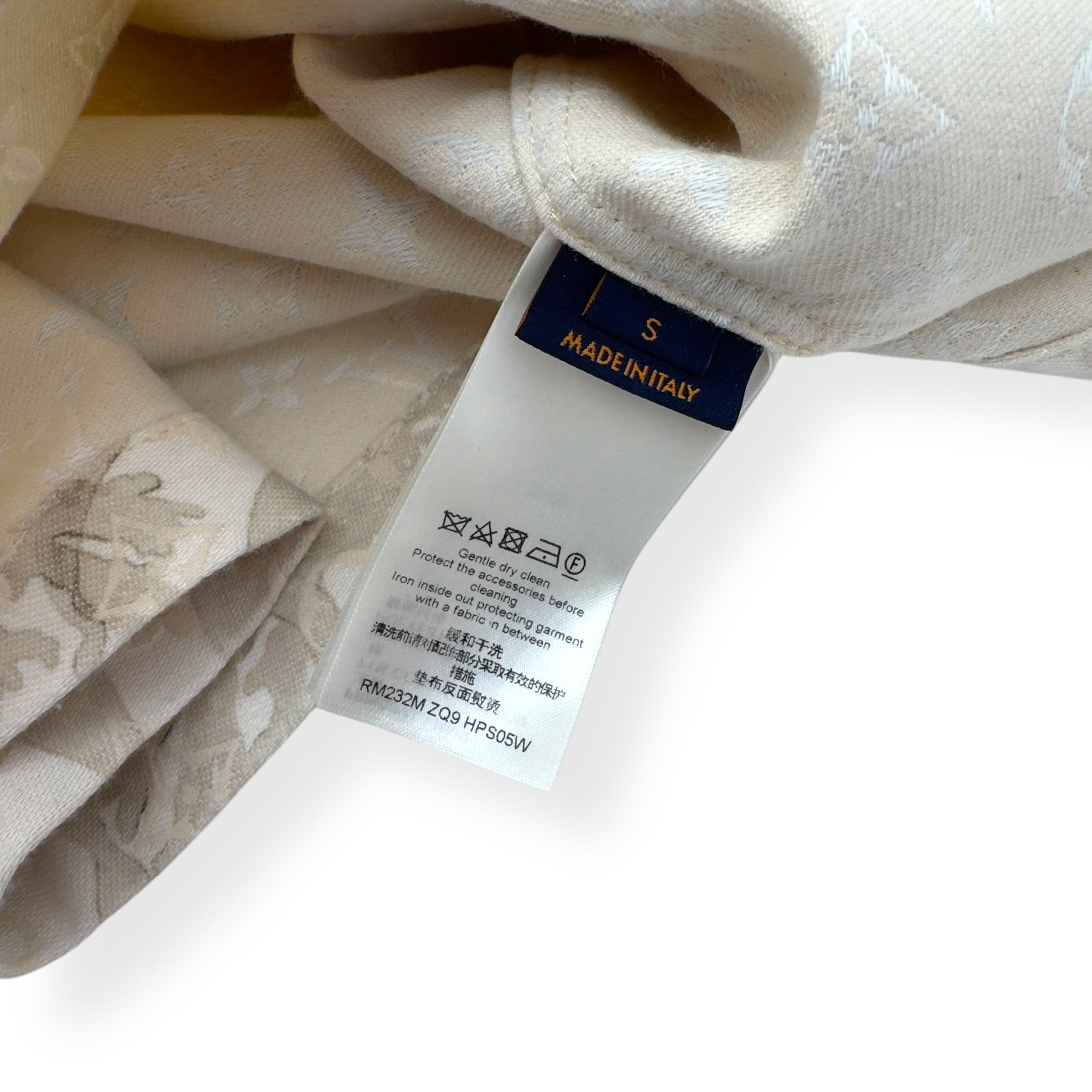 LOUIS VUITTON MONOGRAM DENIM SHIRT BEIGE S