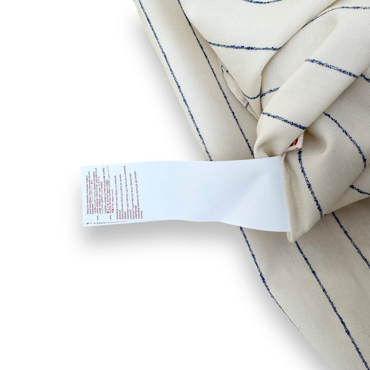 MARNI RELAXED PINSTRIPE LONG SLEEVE SHIRT NATURAL / BLUE L