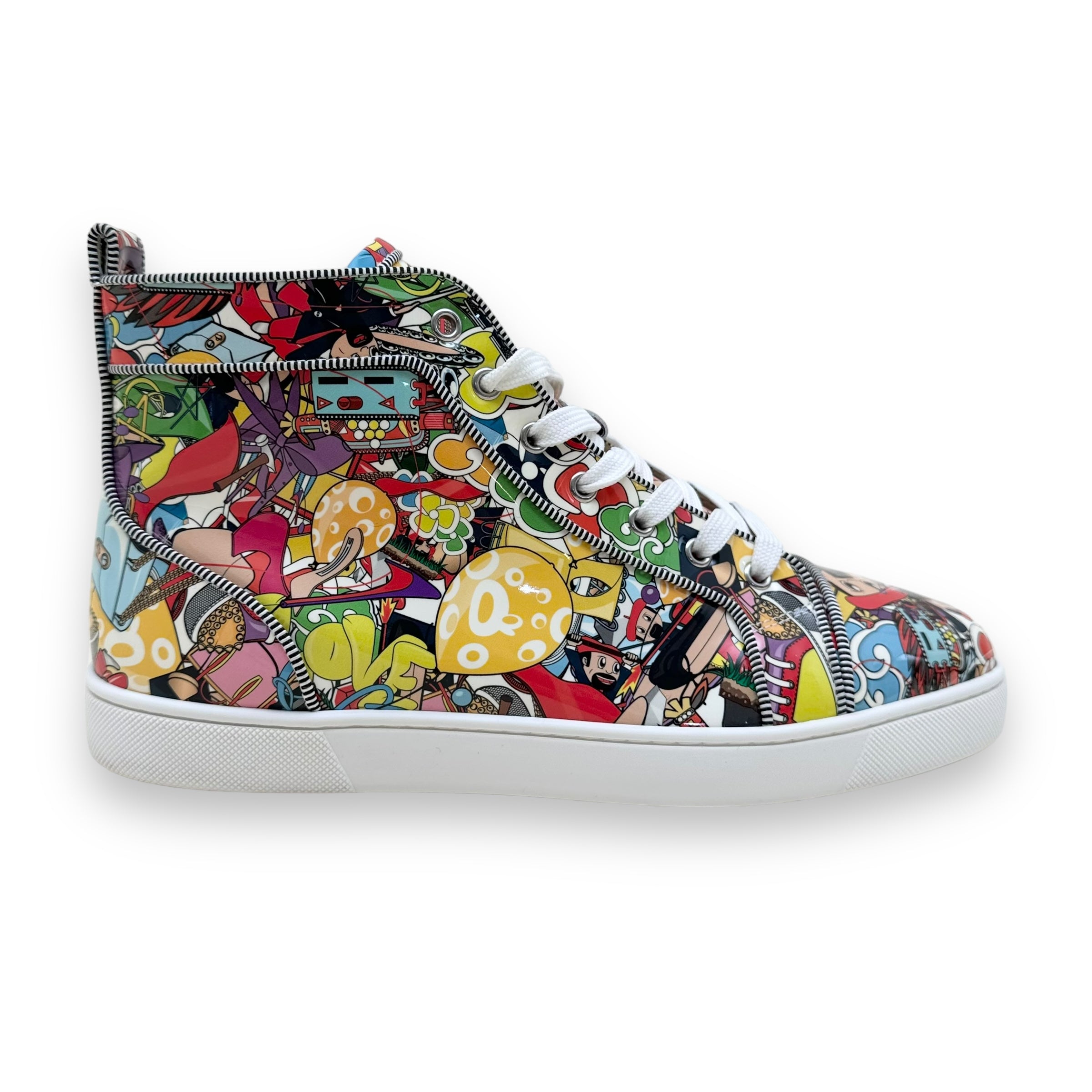 CHRISTIAN LOUBOUTIN LOUIS ORLATO FLAT PAT SUPER SNEAKER MULTICOLOURED UK9