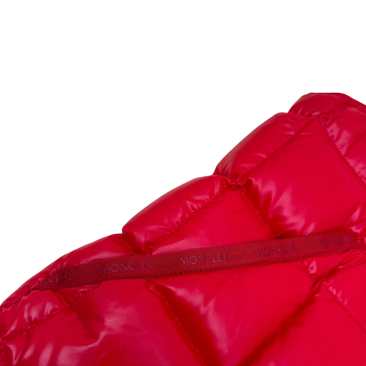 MONCLER DENAIN SQUARE-QUILTED PUFFER VEST RED / BLACK M