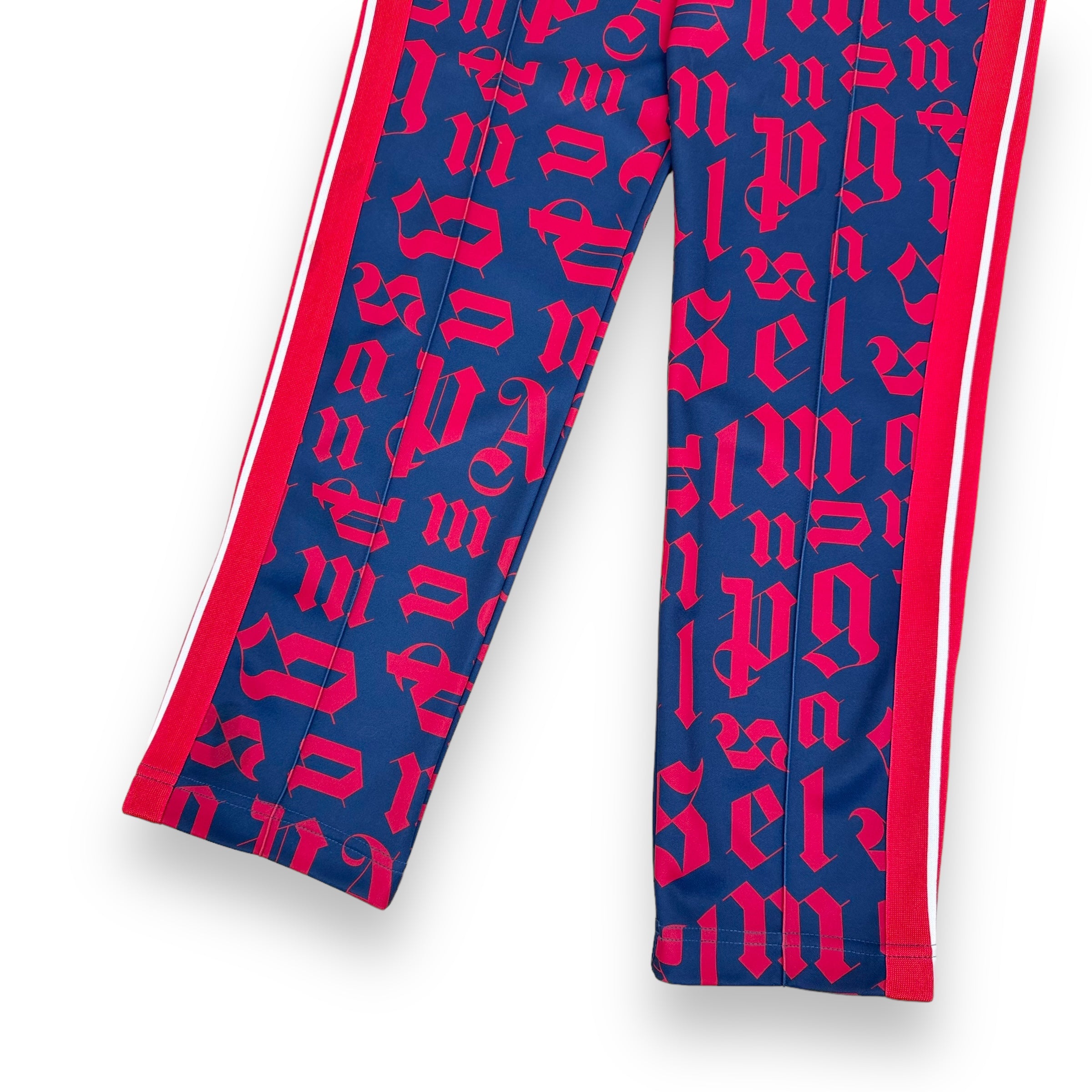 PALM ANGELS MONOGRAM TRACK PANTS RED / BLUE S
