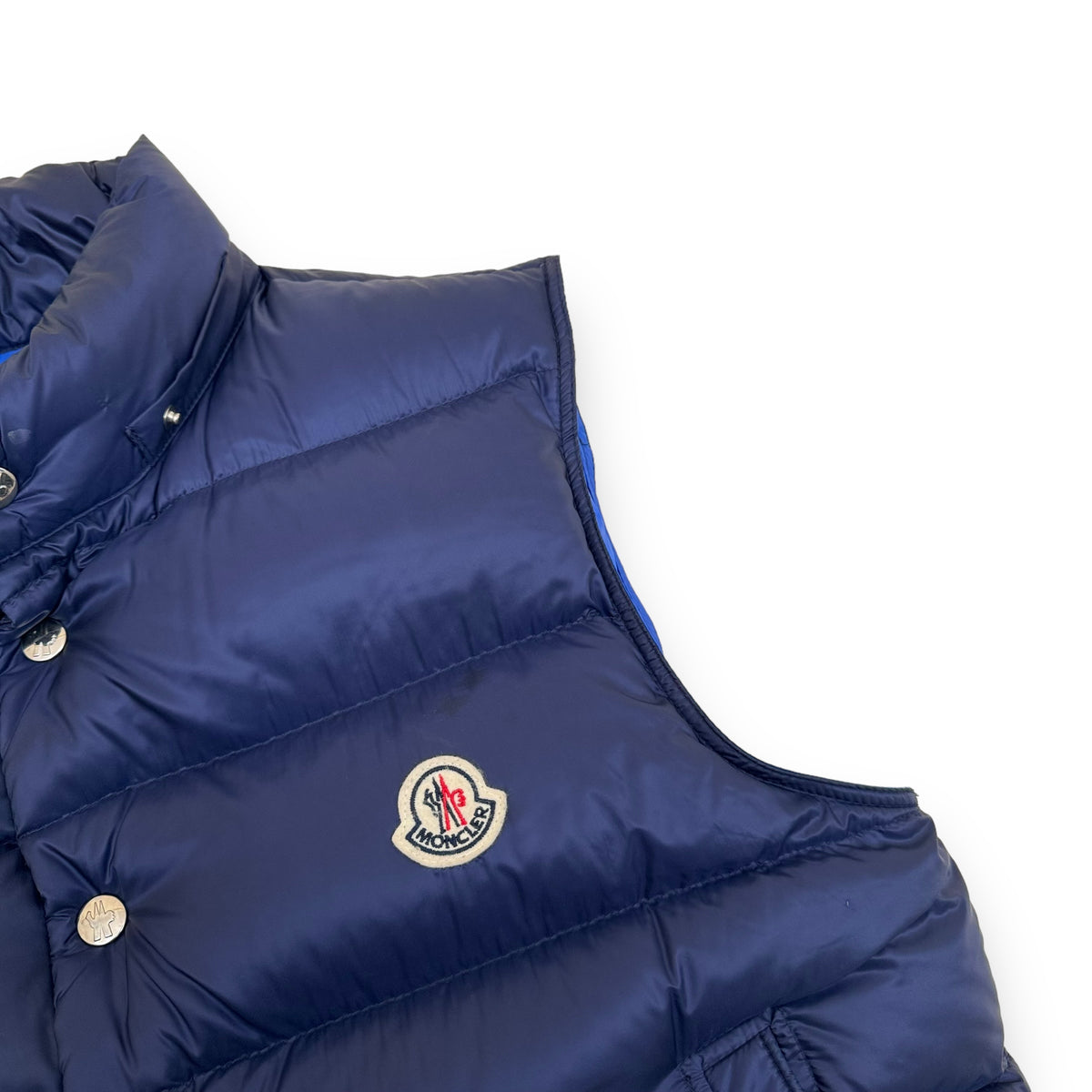 MONCLER BILLECART GILET PUFFER JACKET NAVY BLUE L