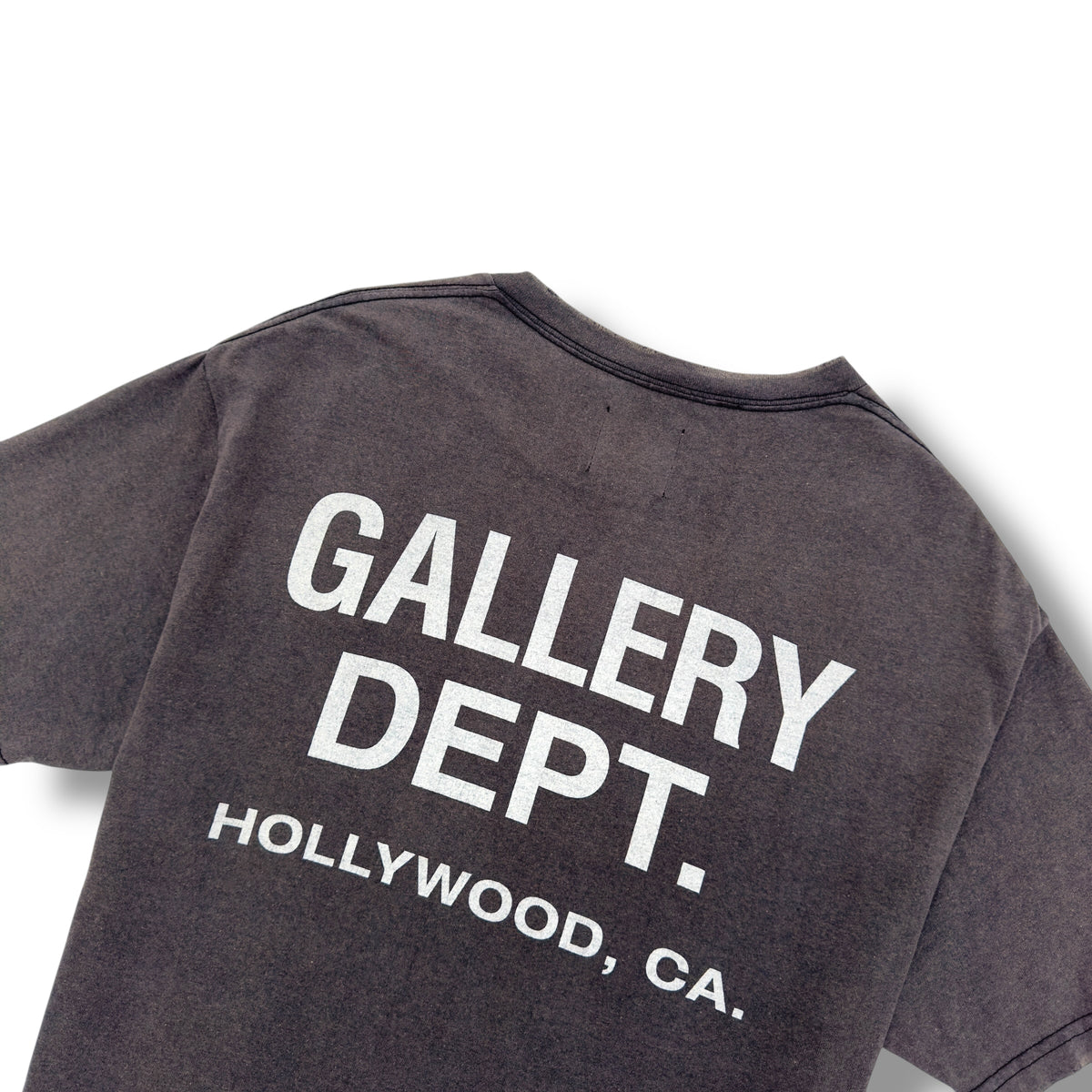 GALLERY DEPT. RECYCLE DISTRESSED T-SHIRT GREY / BLUE M