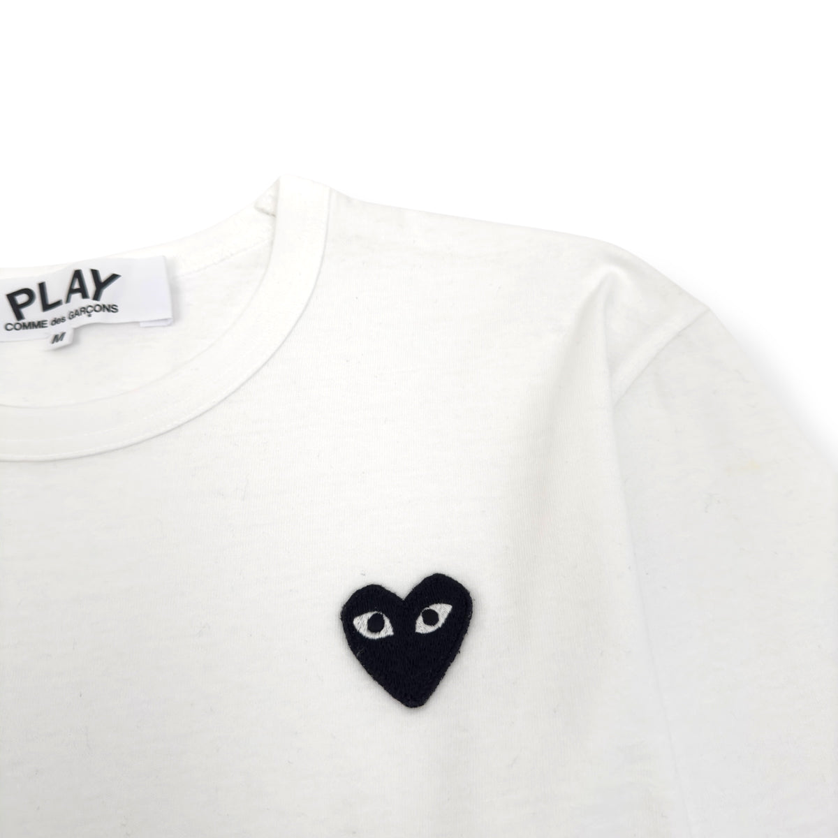 CDG PLAY LONG SLEEVE T-SHIRT WHITE M