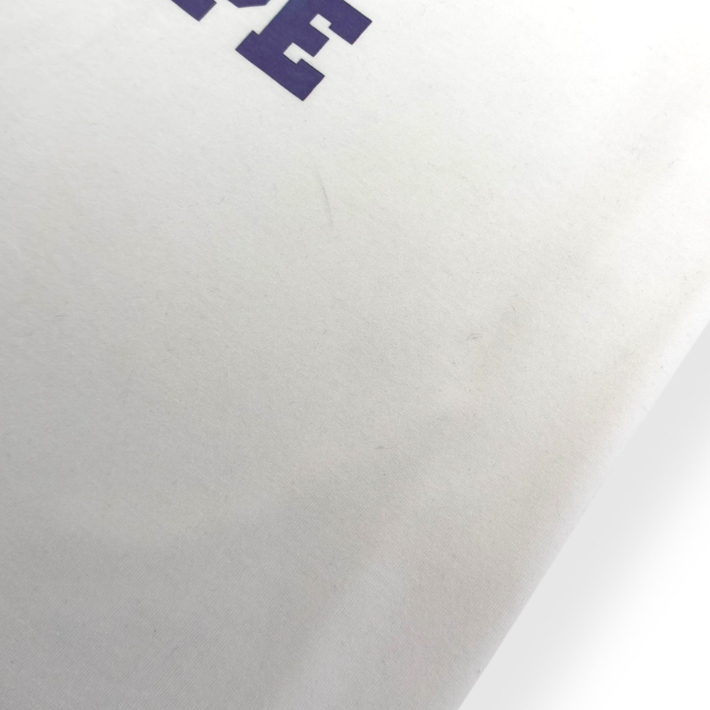 A BATHING APE TIE DYE COLLEGE T-SHIRT WHITE / PURPLE XL