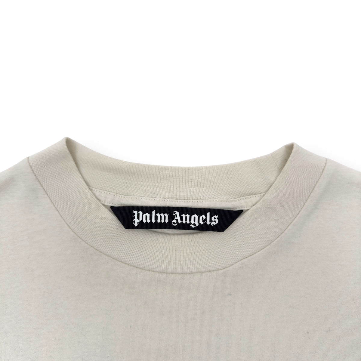 PALM ANGELS ICE BEAR LOGO T-SHIRT ECRU L
