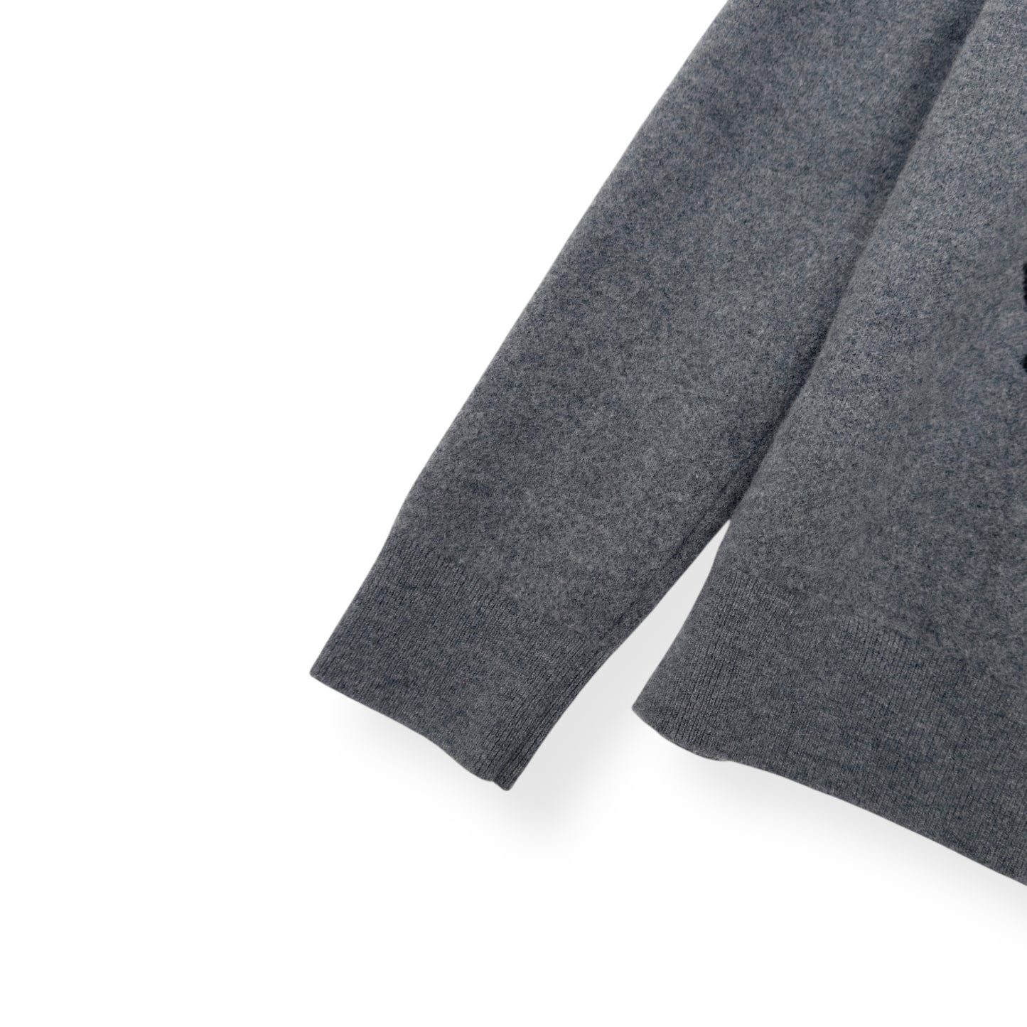 BURBERRY EKD WOOL JACQUARD HOODIE GREY L