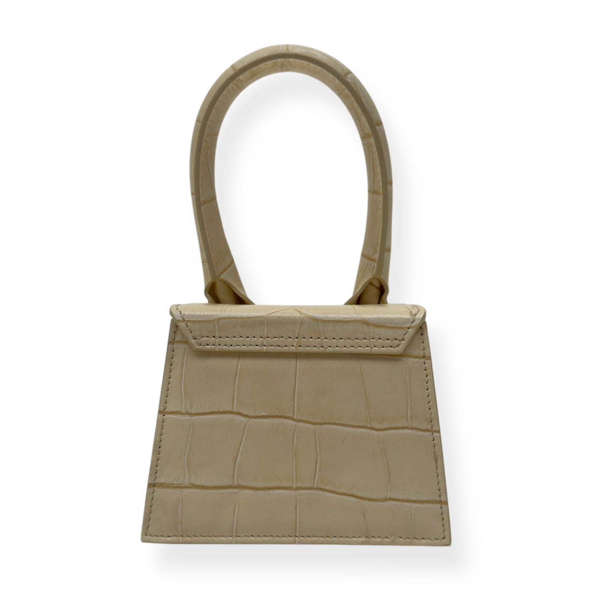 JACQUEMUS LE CHIQUITO MINI CROC EMBOSSED BAG CREAM MINI