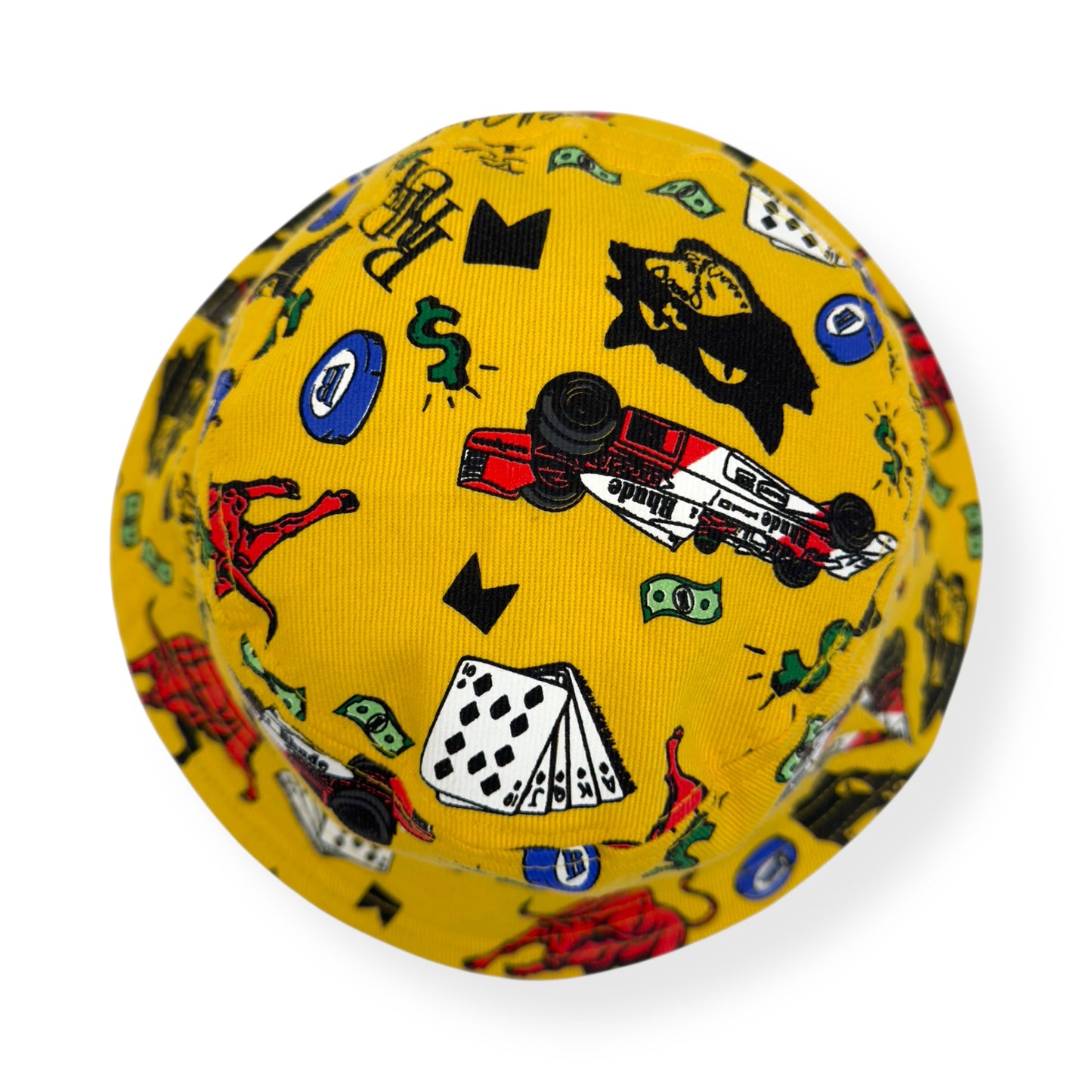 RHUDE DOODLE BUCKET HAT YELLOW O/S