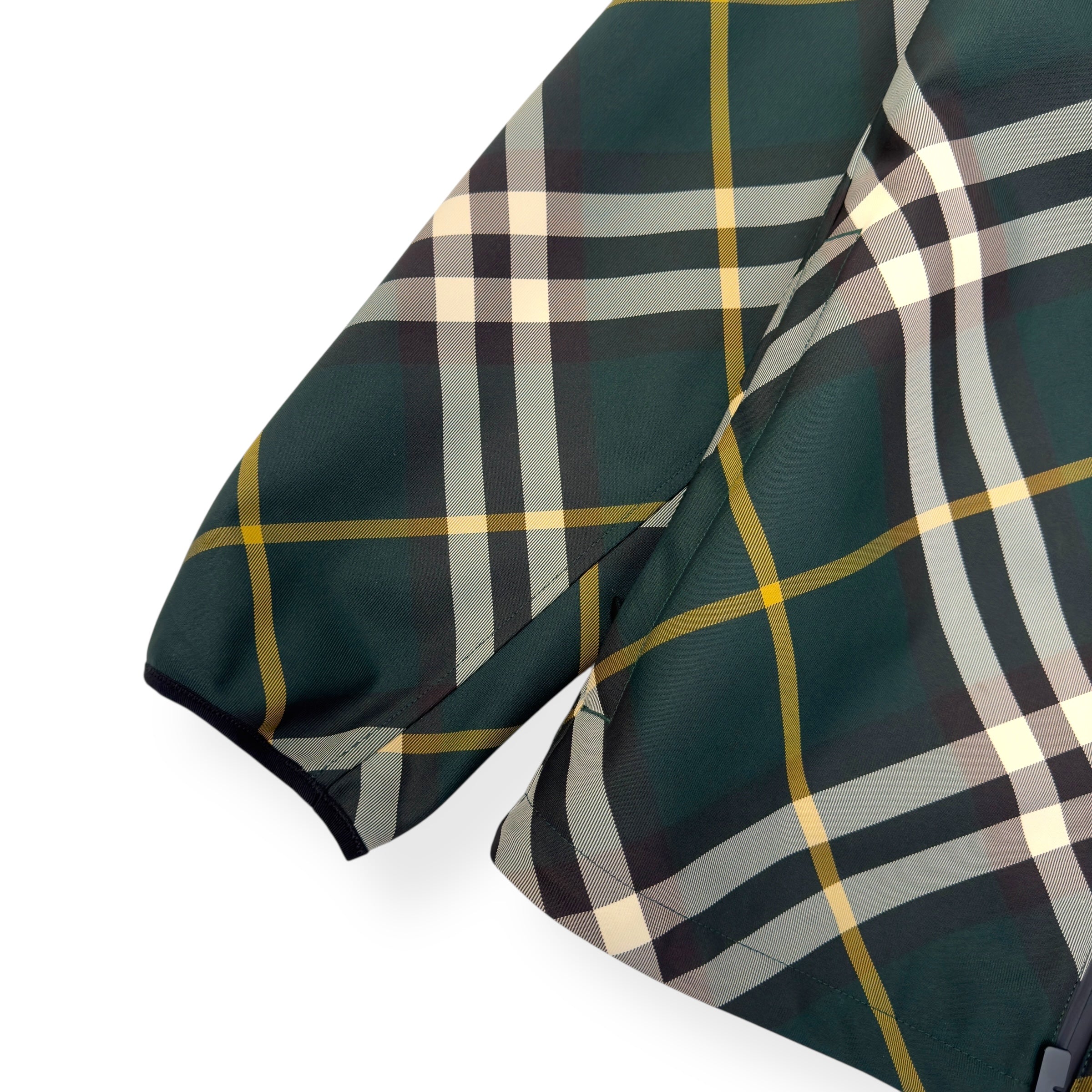 BURBERRY CHECK PRINTED JACKET GREEN L