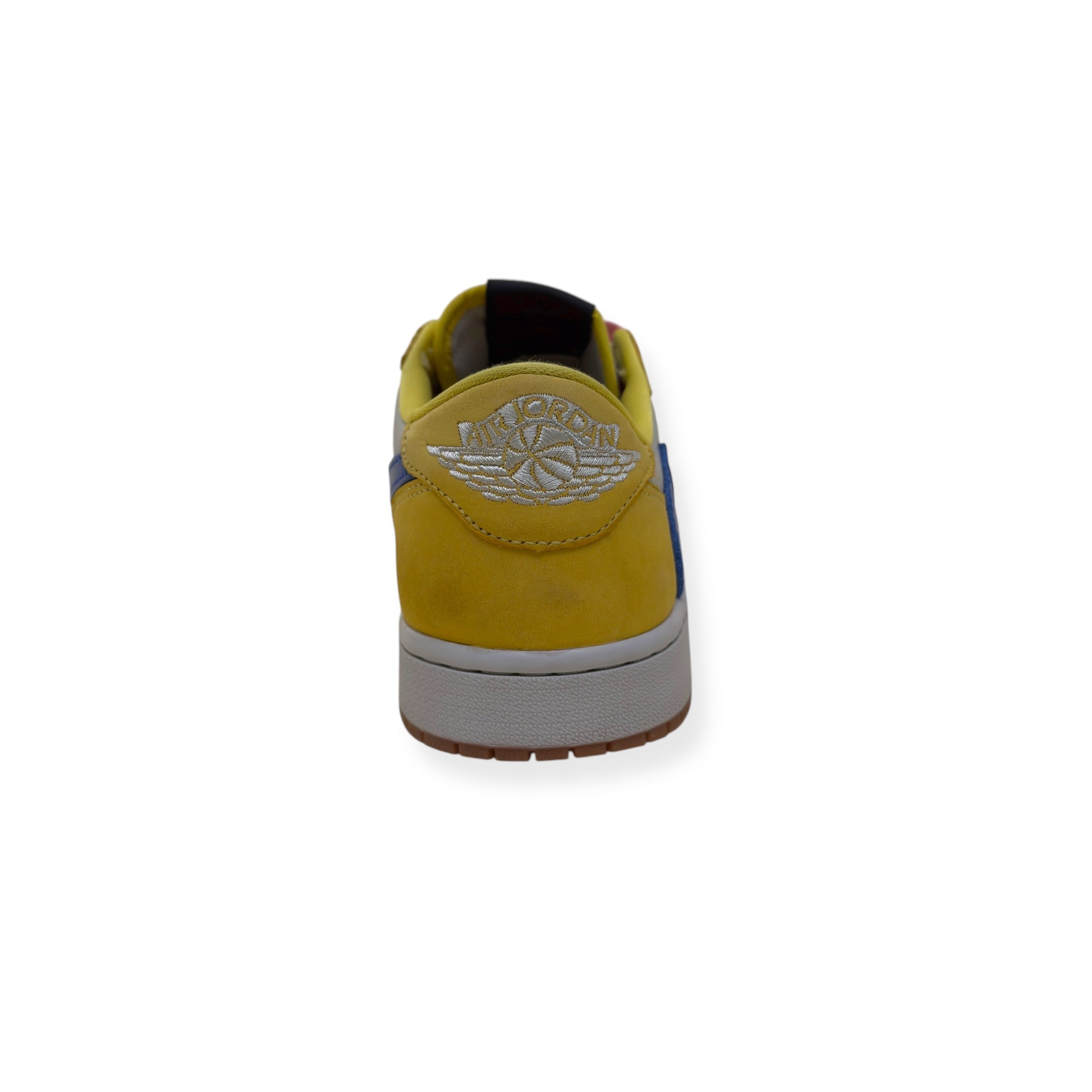 NIKE AIR JORDAN 1 X TRAVIS SCOTT LOW TOP SNEAKER CANARY UK9