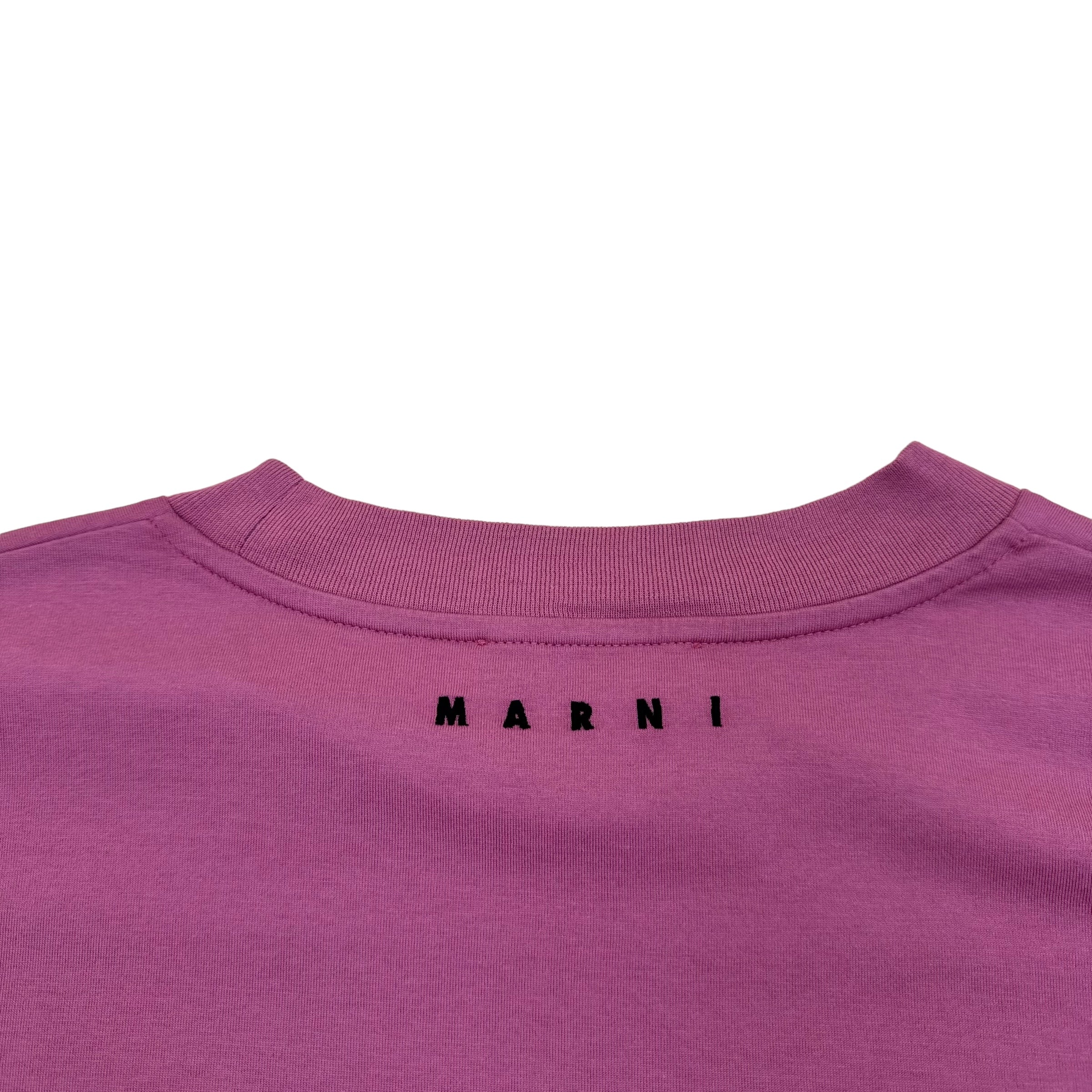 MARNI COTTON PRINT T-SHIRT PINK XXL