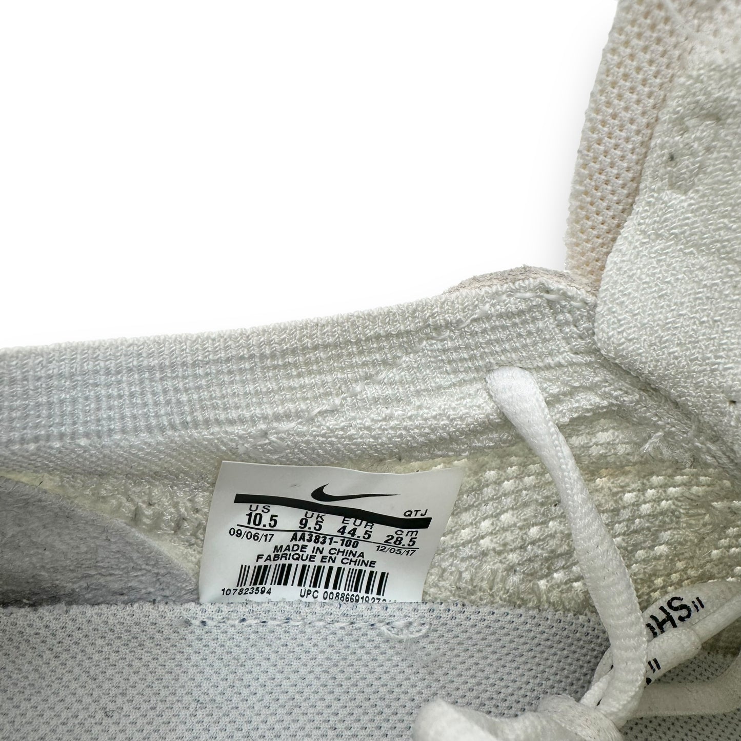 NIKE X OFF-WHITE AIR VAPORMAX SNEAKER WHITE UK9.5
