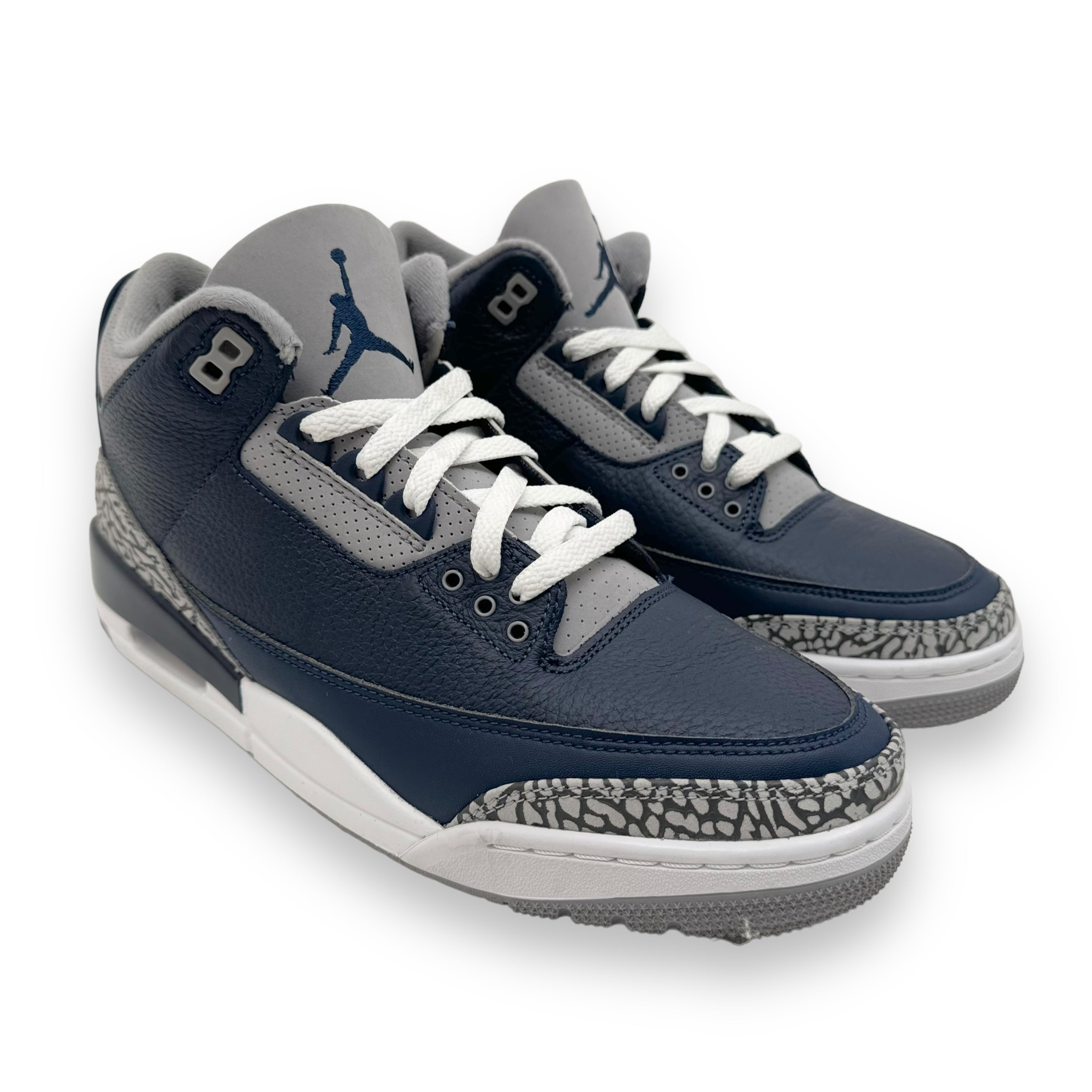AIR JORDAN 3 RETRO GEORGETOWN SNEAKER NAVY / GREY UK8.5