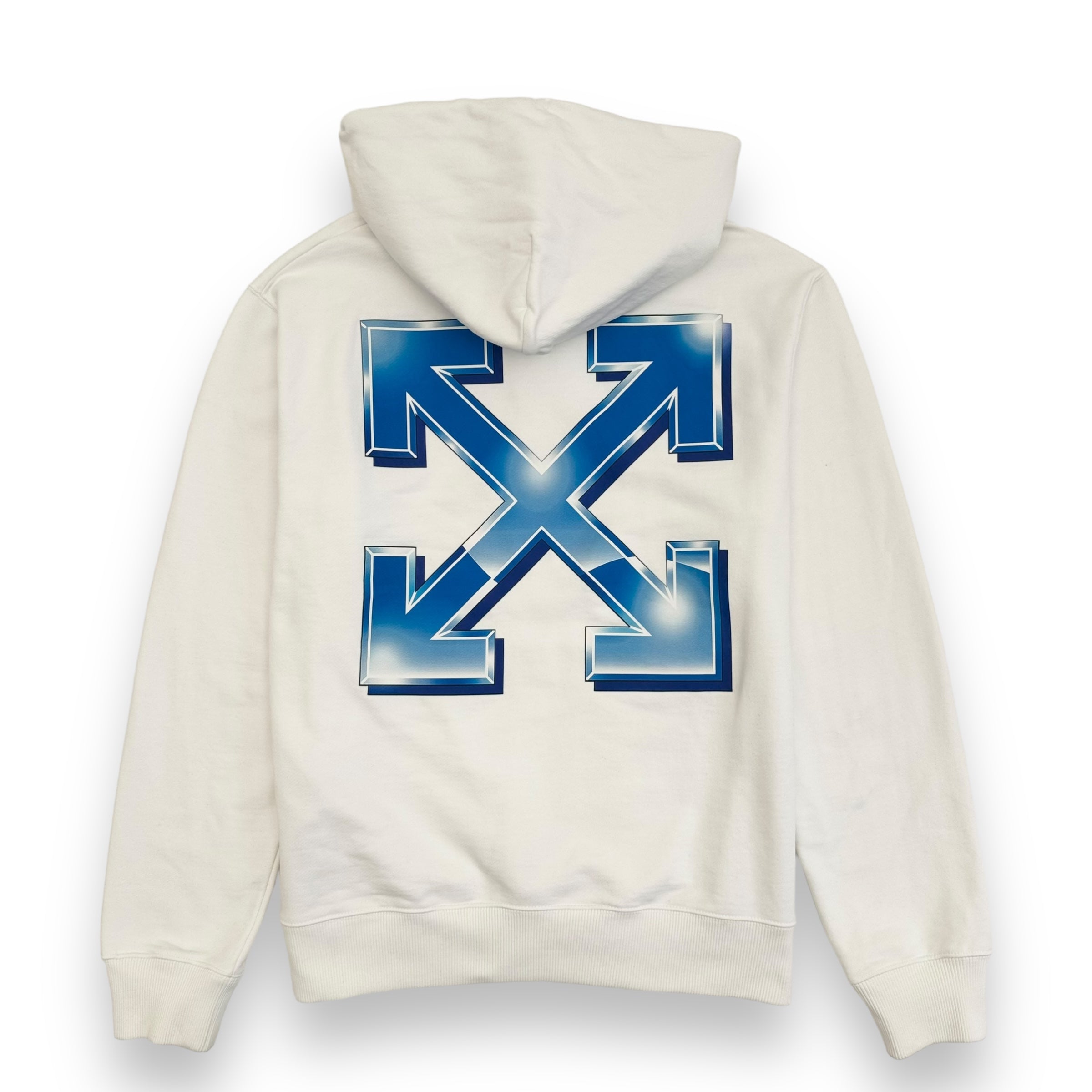 OFF-WHITE METAL ARROW HOODIE WHITE / BLUE M