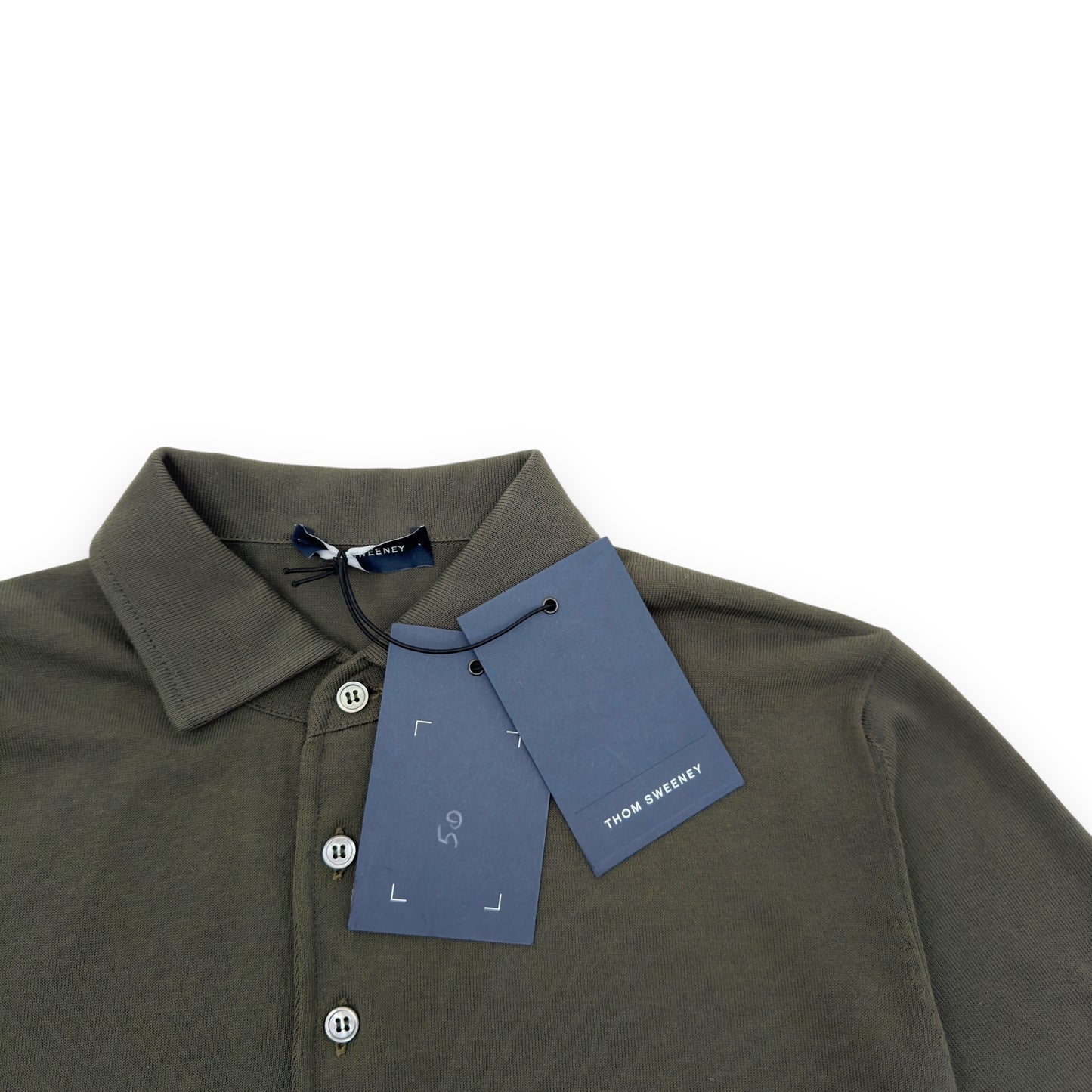 THOM SWEENEY COTTON POLO SHIRT GREEN M