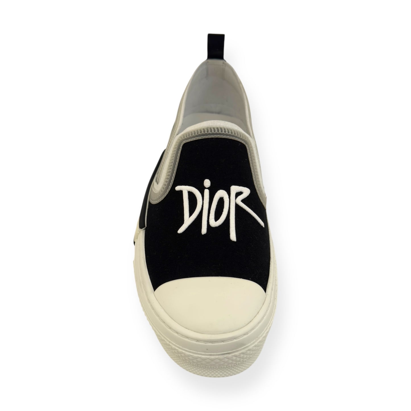 DIOR X SHAWN STUSSY B23 SLIP ON SNEAKER WHITE / BLACK UK8.5