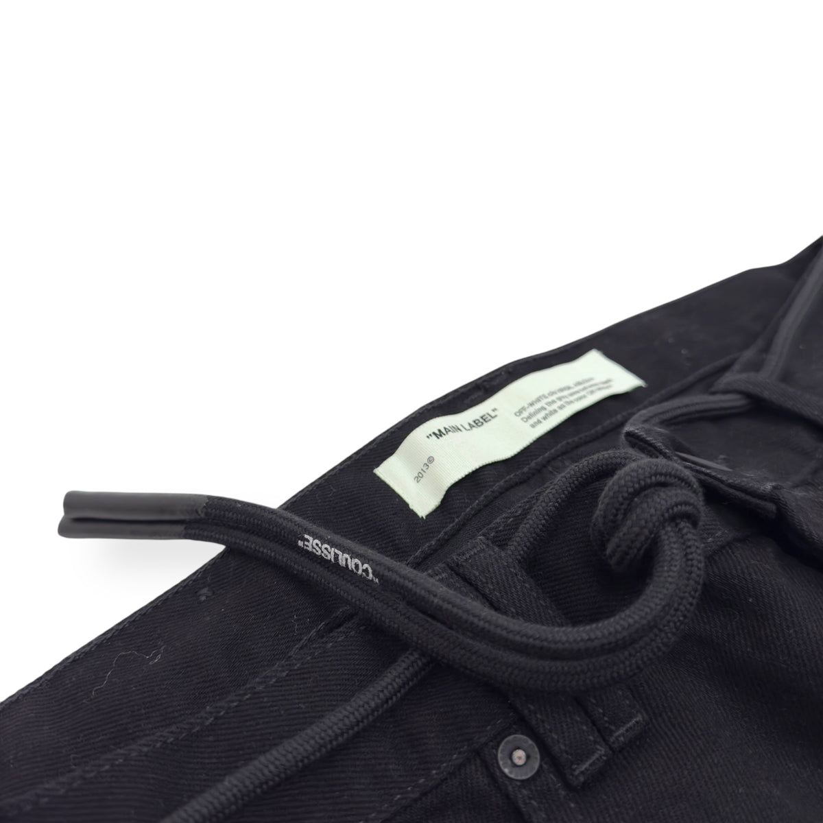OFF-WHITE X EV BRAVADO 5 POCKET DENIM JEANS BLACK W34”