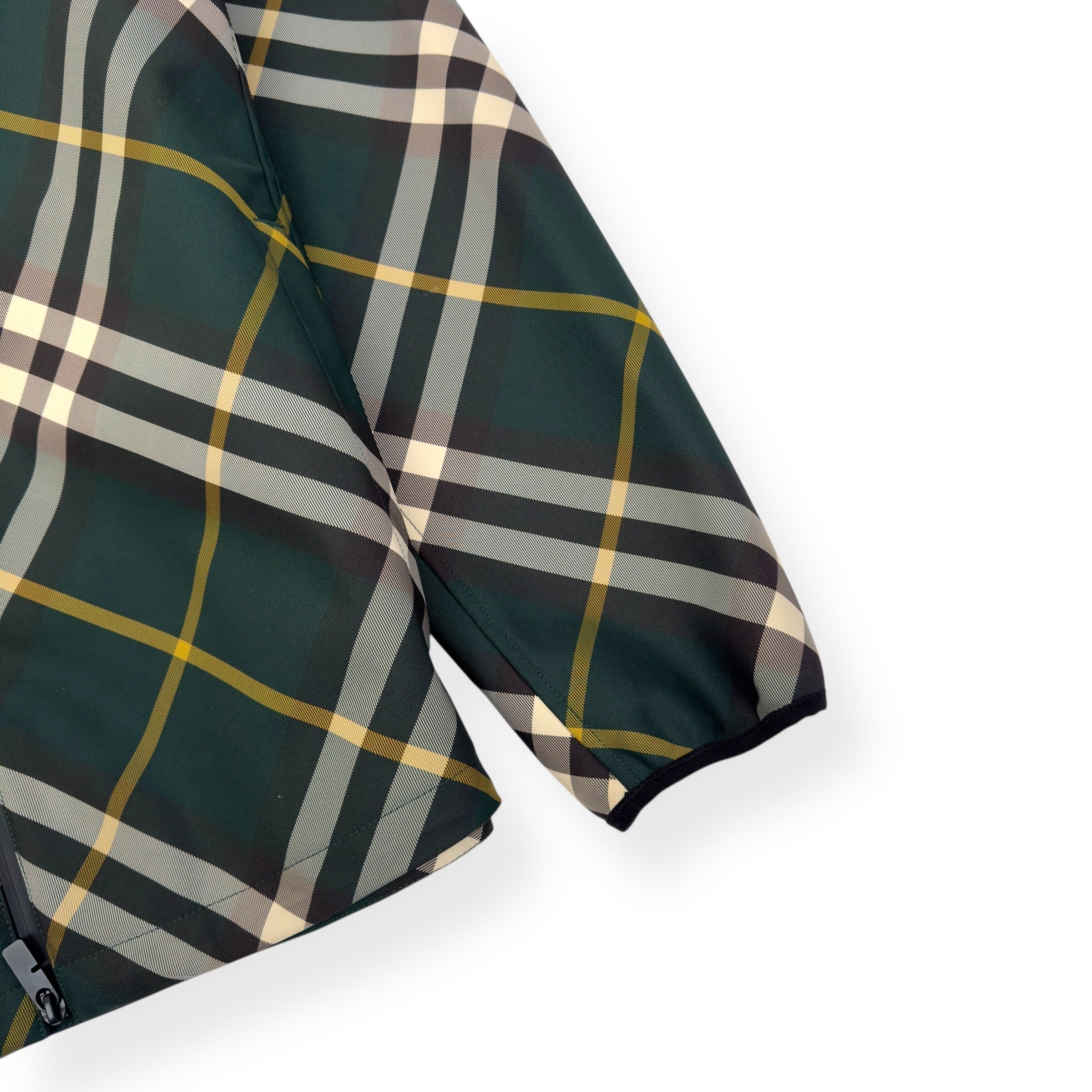 BURBERRY CHECK PRINTED JACKET GREEN L