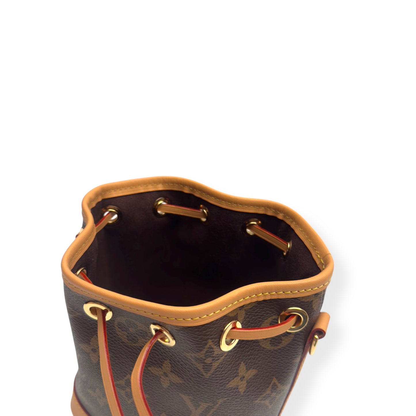 LOUIS VUITTON NANO NOÉ MONOGRAM CANVAS BAG BROWN MINI