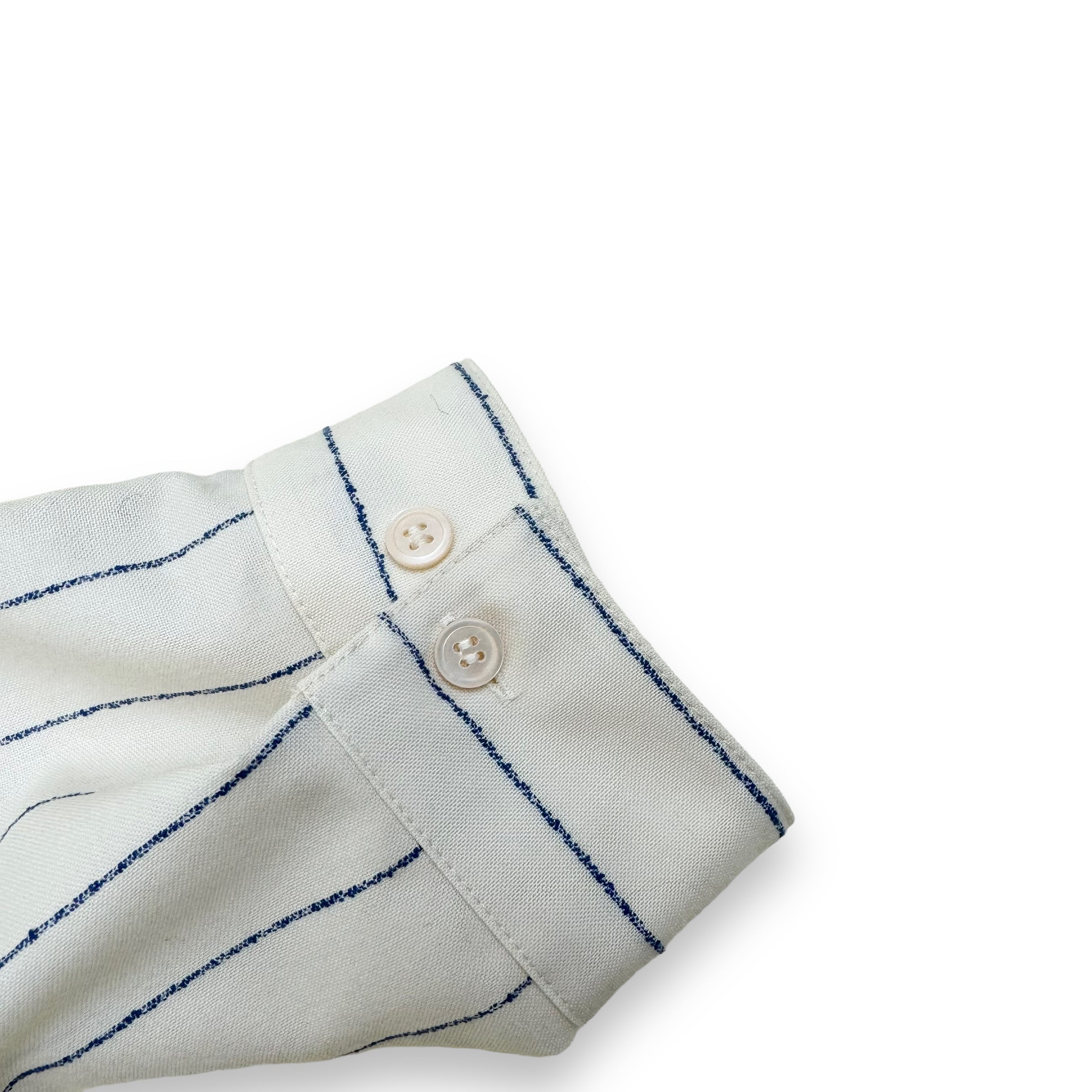 MARNI RELAXED PINSTRIPE LONG SLEEVE SHIRT NATURAL / BLUE L