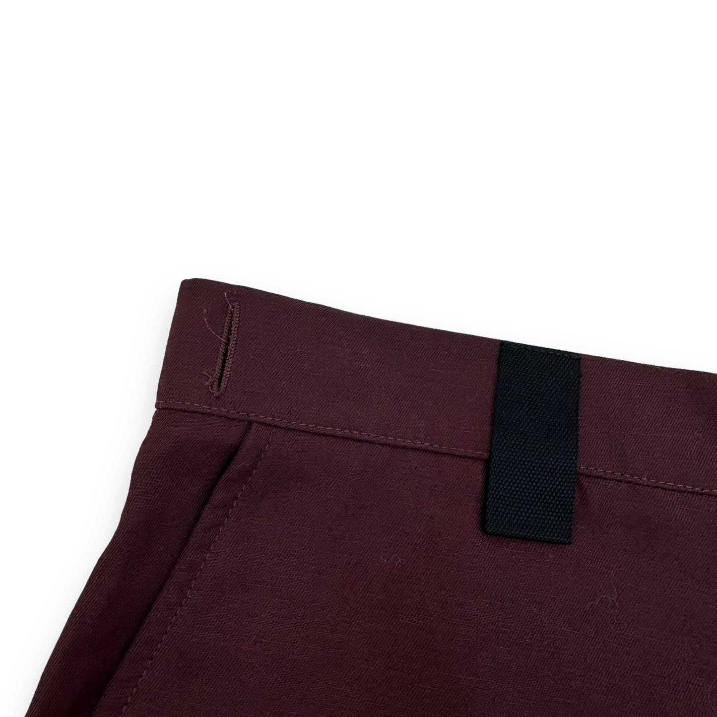 JACQUEMUS LE RAPHIA LINEN SHORTS BURGUNDY XL
