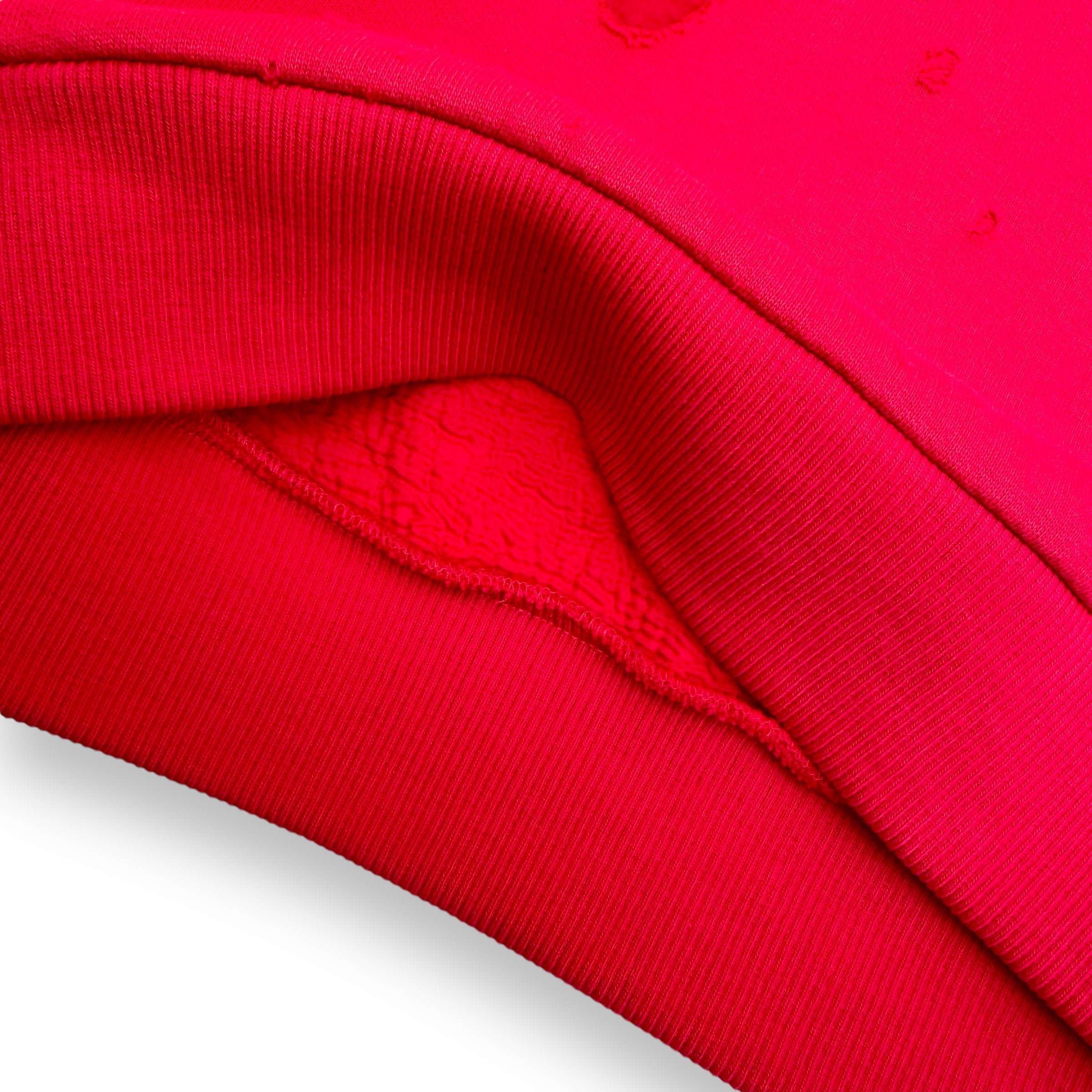 GIVENCHY DISTRESSED HOODIE RED / BLACK L