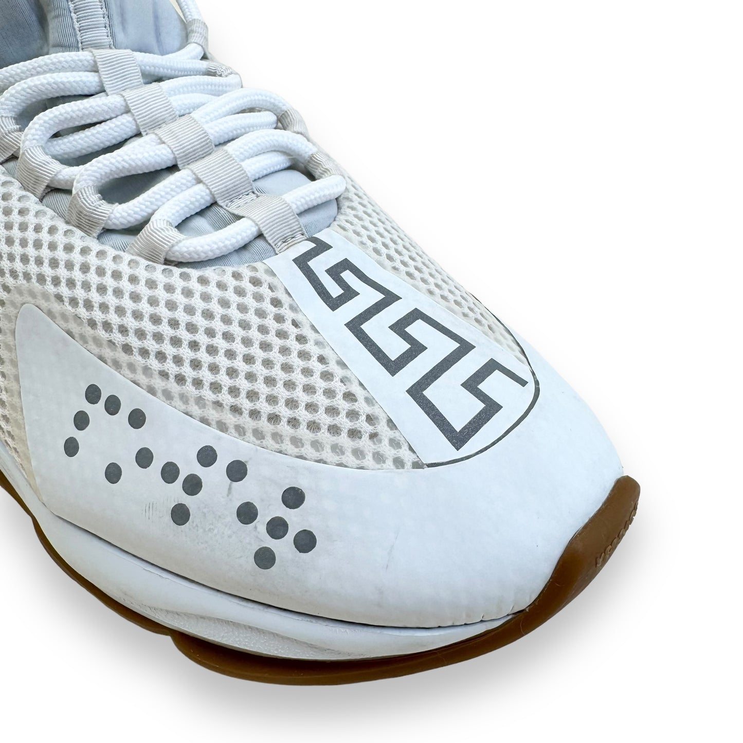 VERSACE CHAIN REACT SNEAKER WHITE UK12