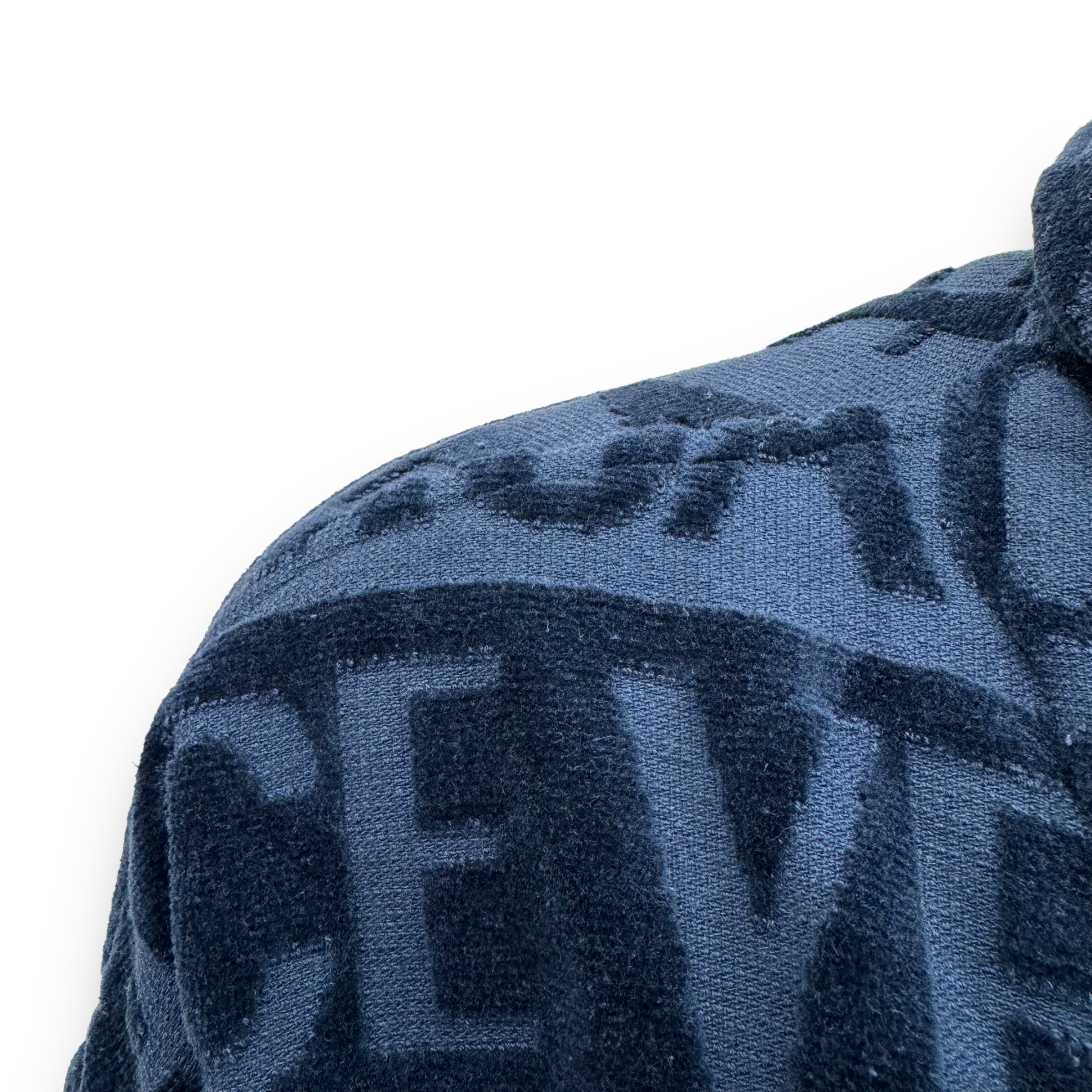 VERSACE BAROQUE BATHROBE NAVY / GOLD XL