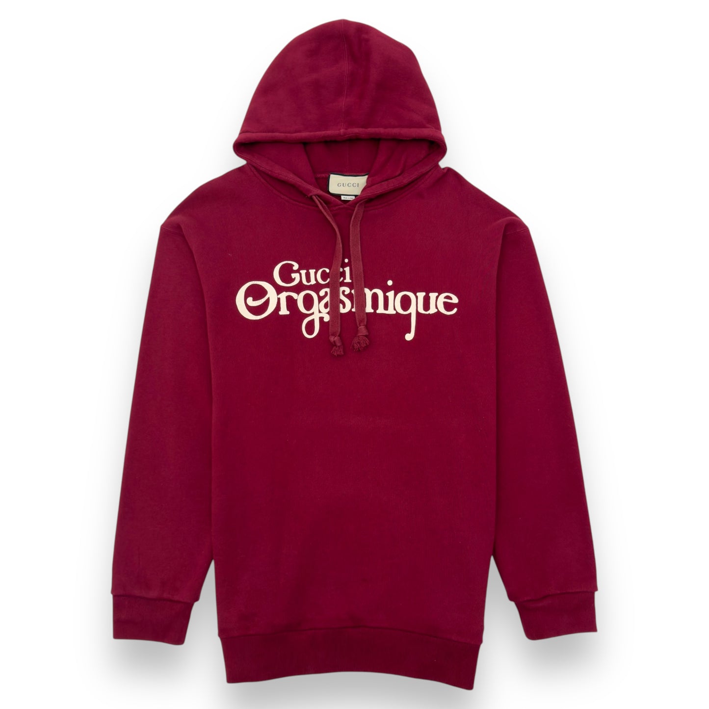 GUCCI 'ORGASMIQUE' HOODIE BURGUNDY / WHITE XL