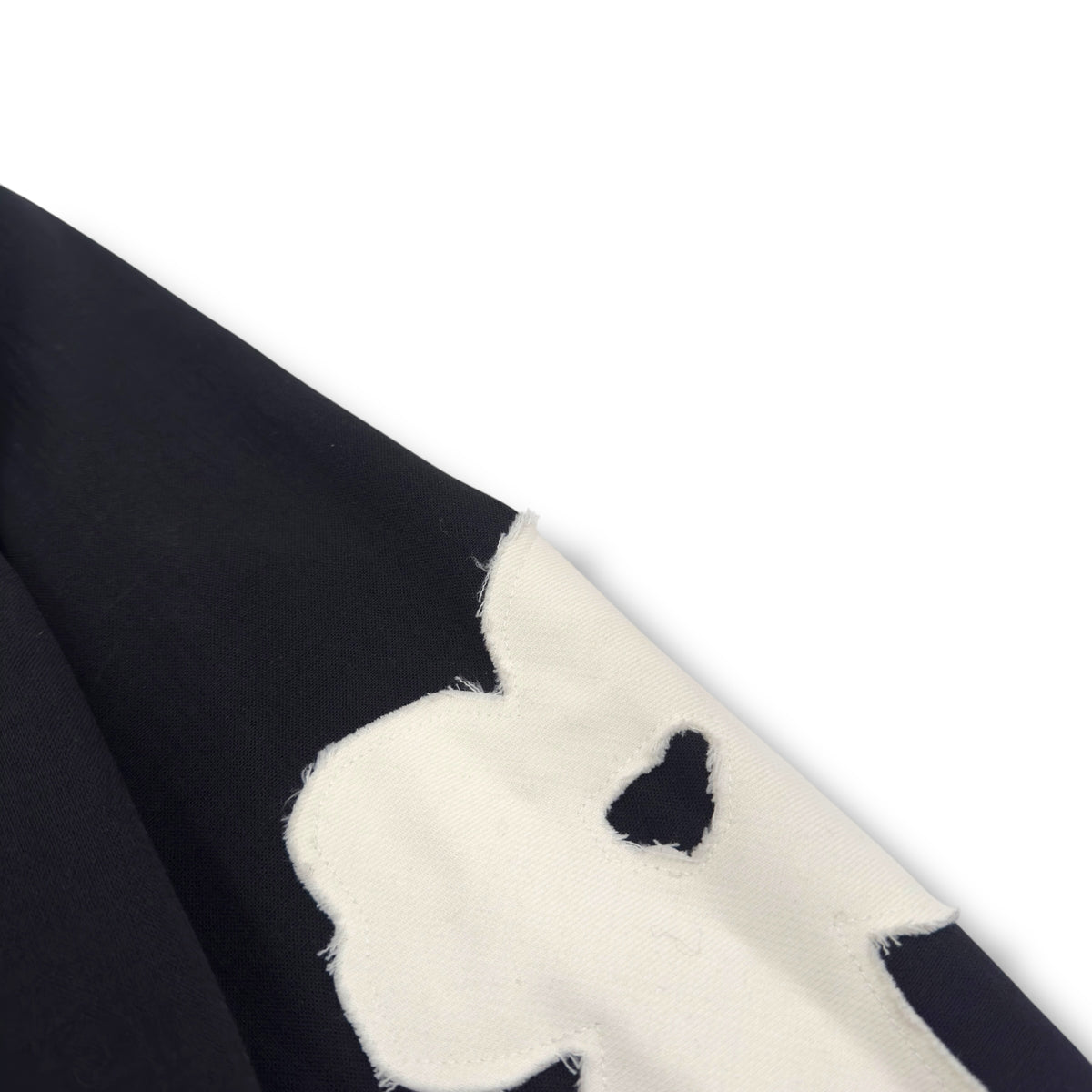 SANDRO PARIS FLOWER MOTIF ZIP UP JACKET BLACK / WHITE M